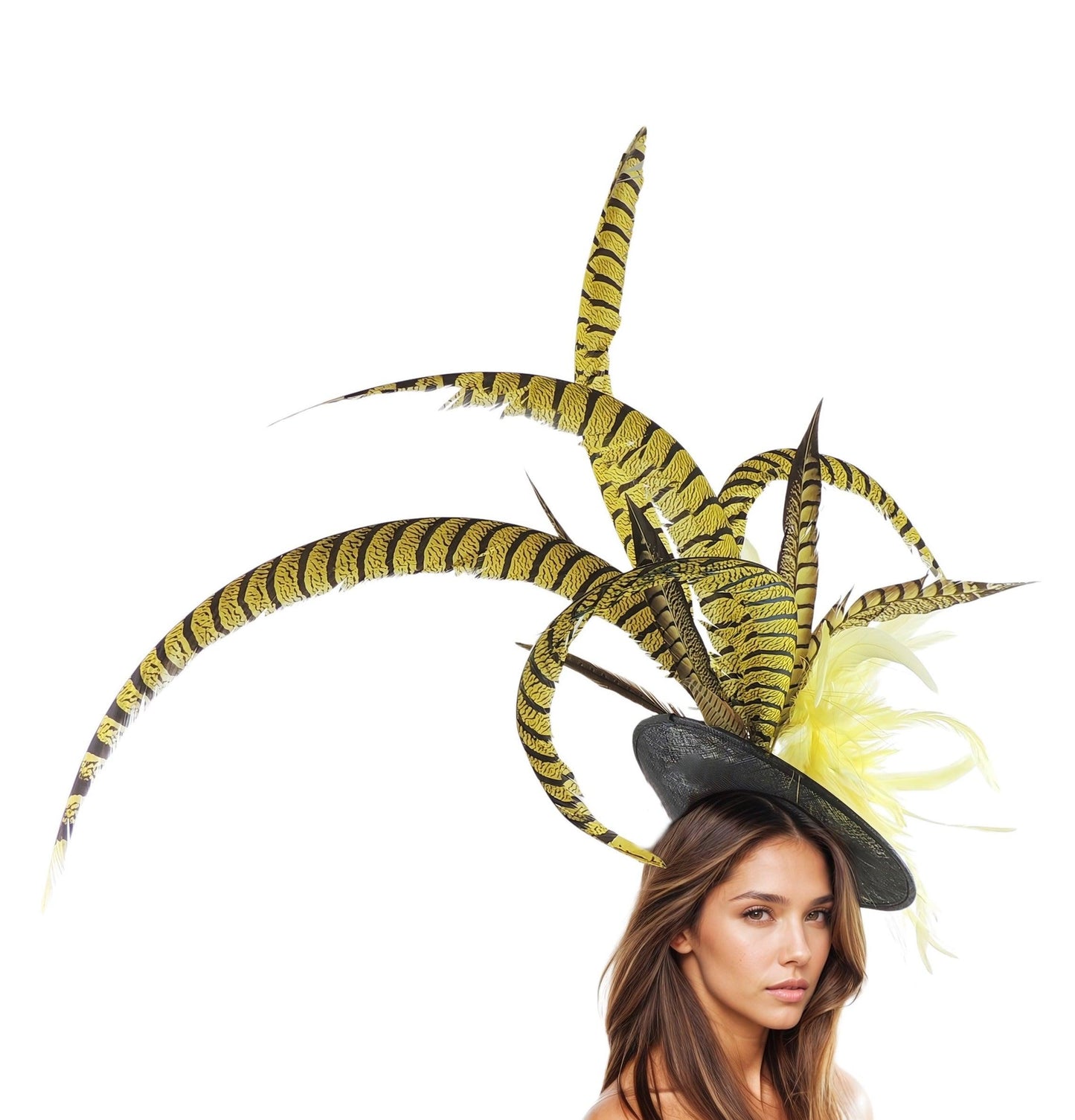 Cinna Pheasant Large Feather Kentucky Derby Fascinator
