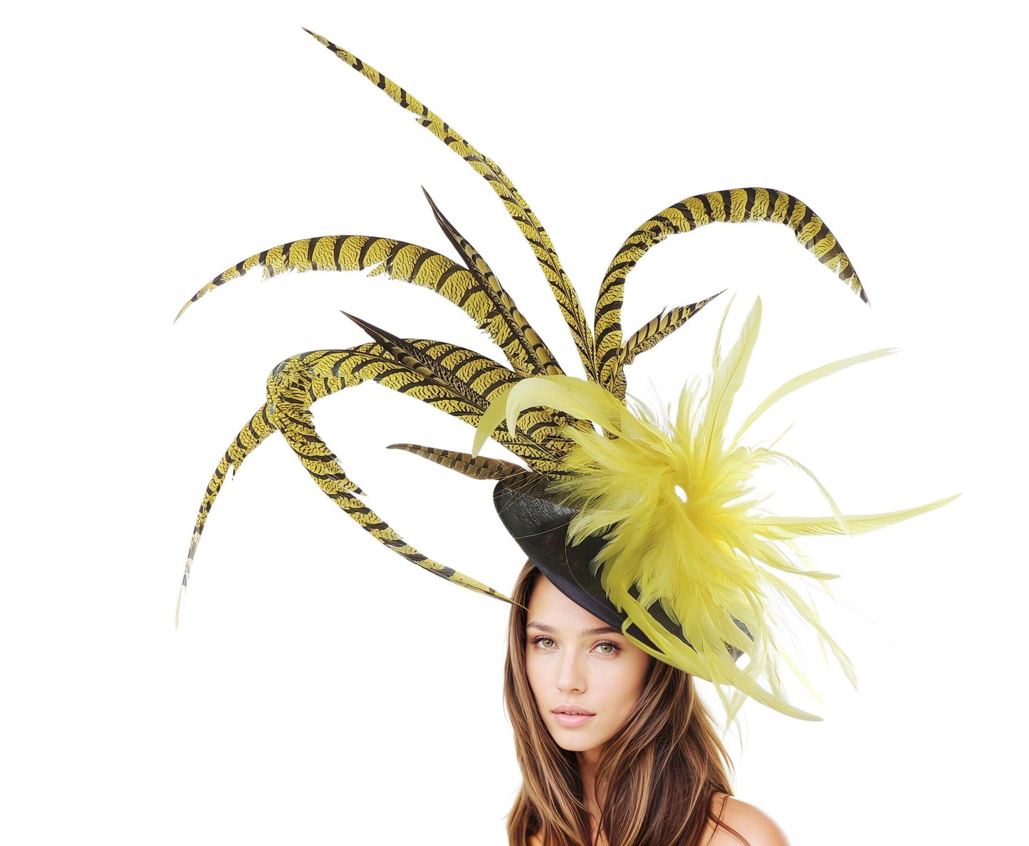 Cinna Pheasant Large Feather Kentucky Derby Fascinator