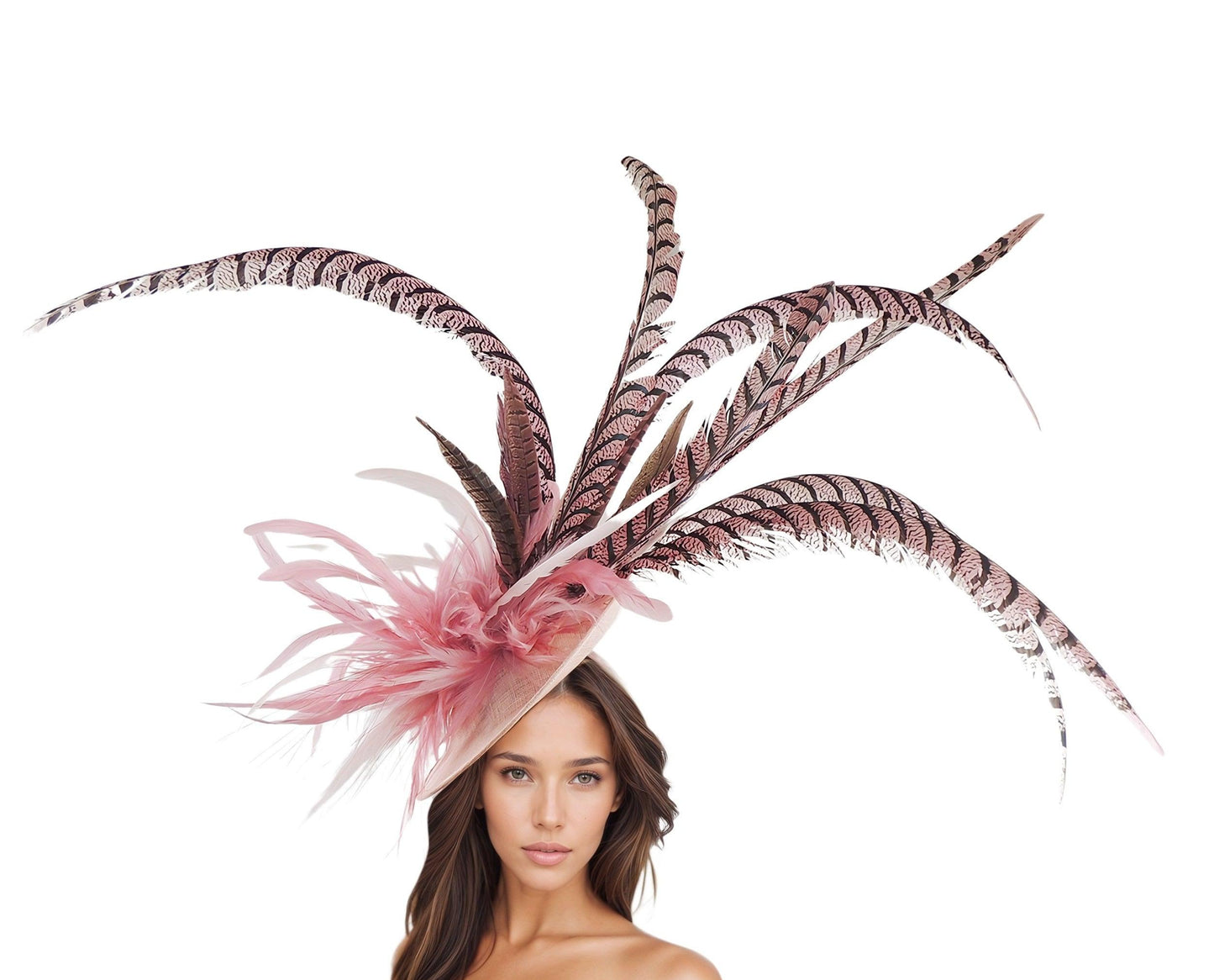 Cinna Pheasant Large Feather Kentucky Derby Fascinator