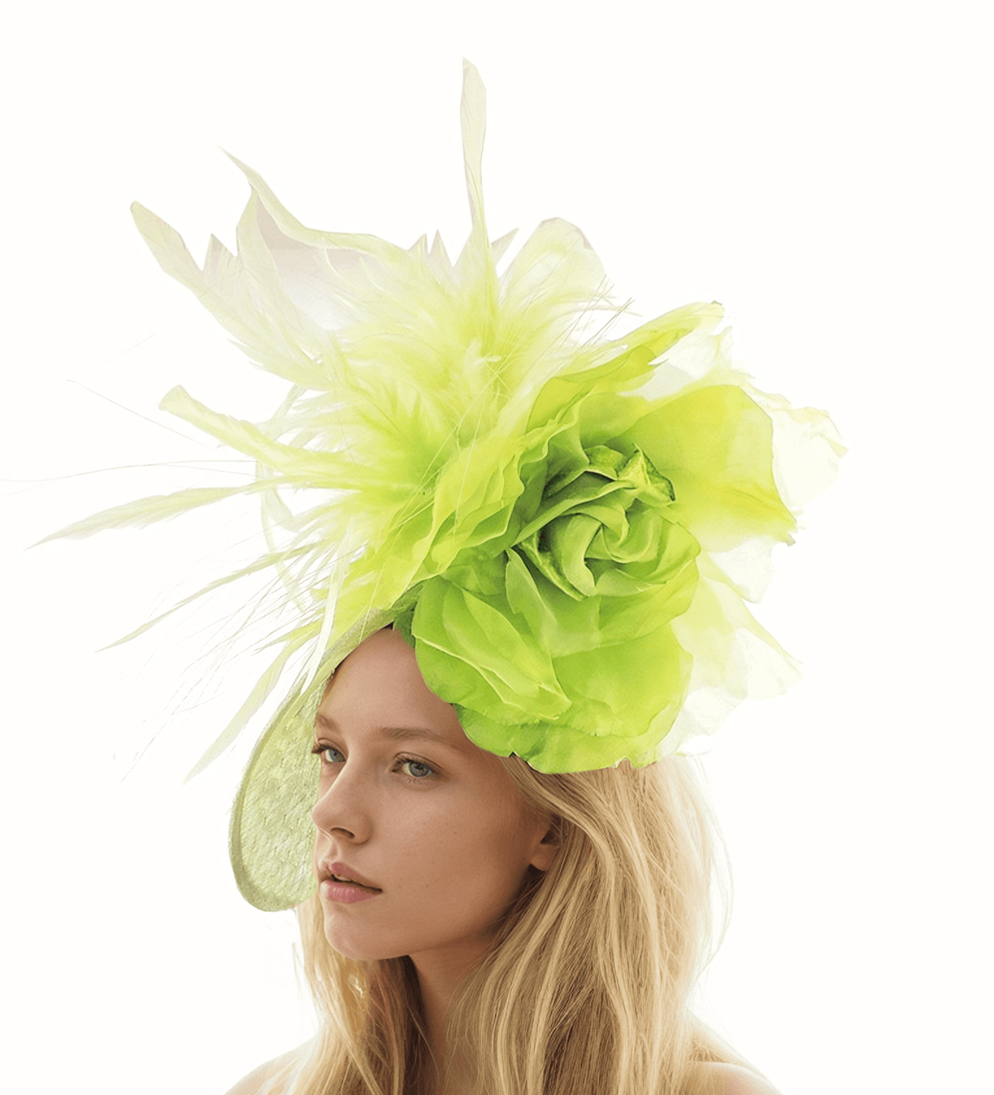 Catarina Feather Silk Flower Kentucky Derby Royal Ascot Saucer Fascinator