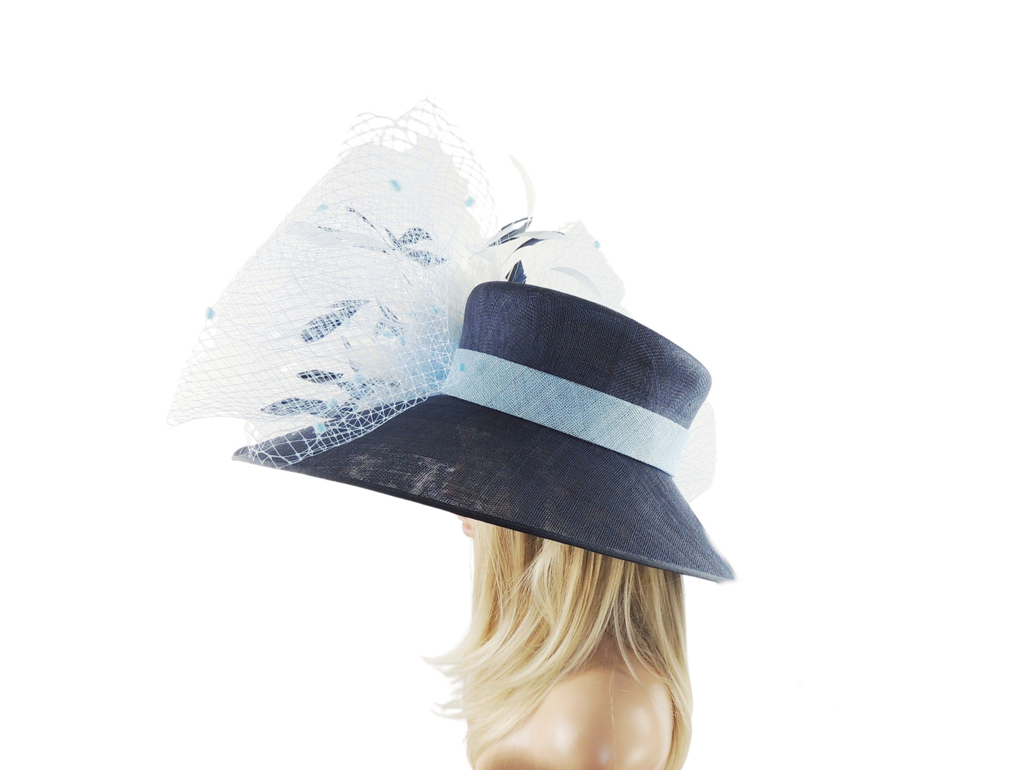 XL Helena Wide Brimmed Ascot & Kentucky Derby Hat