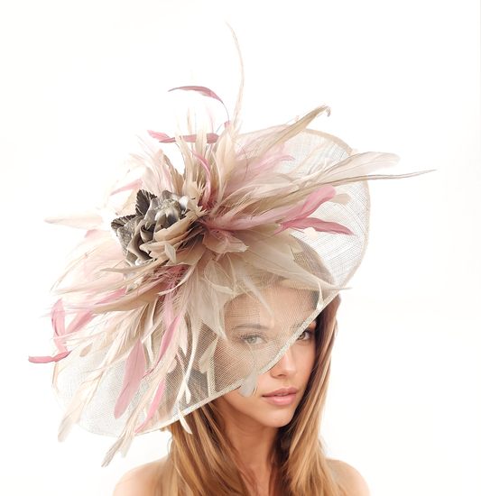 Octavia Ladies Day Feather Fascinator Hat