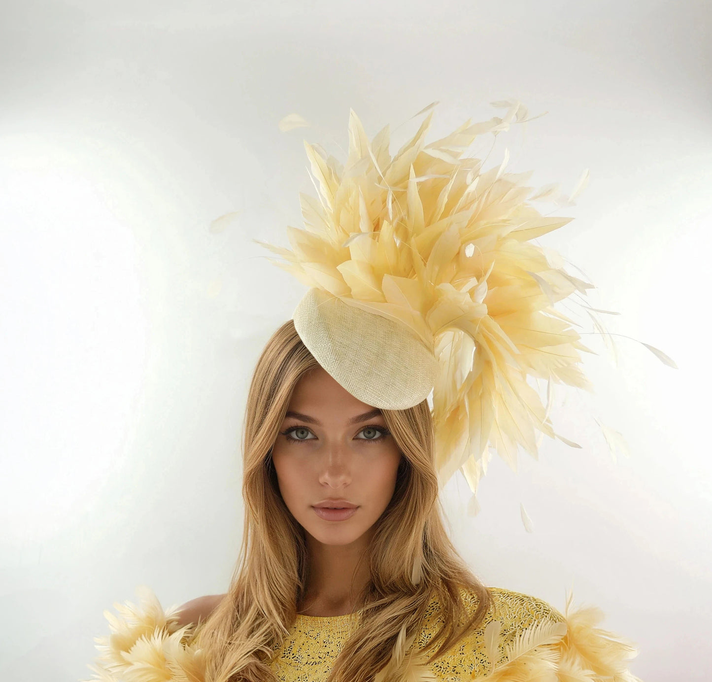 Bianca Large Feather Statement Fascinator Hat