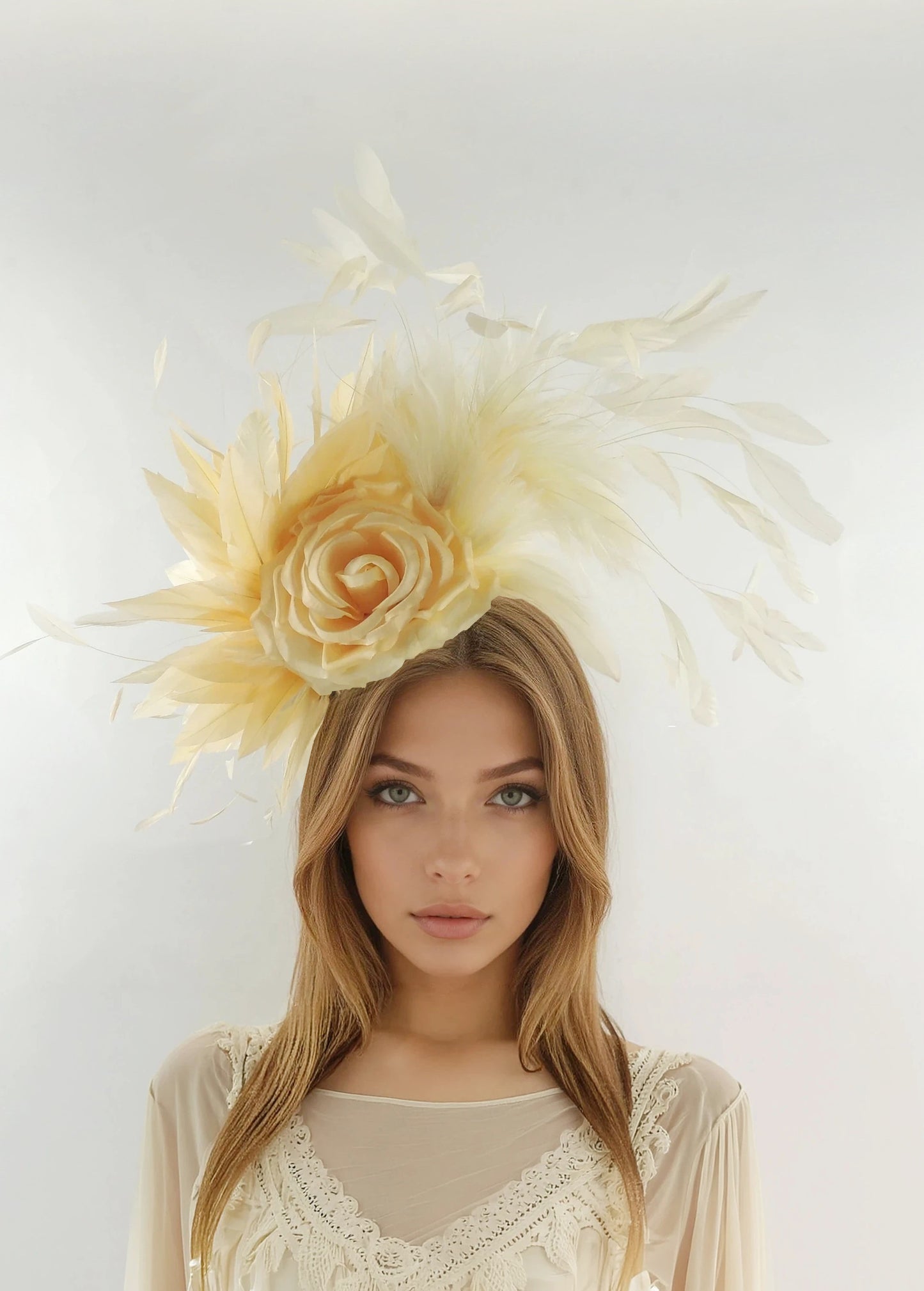 Annette Large Feather Statement Headpiece