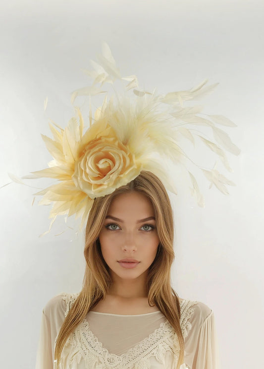 Annette Large Feather Statement Headpiece