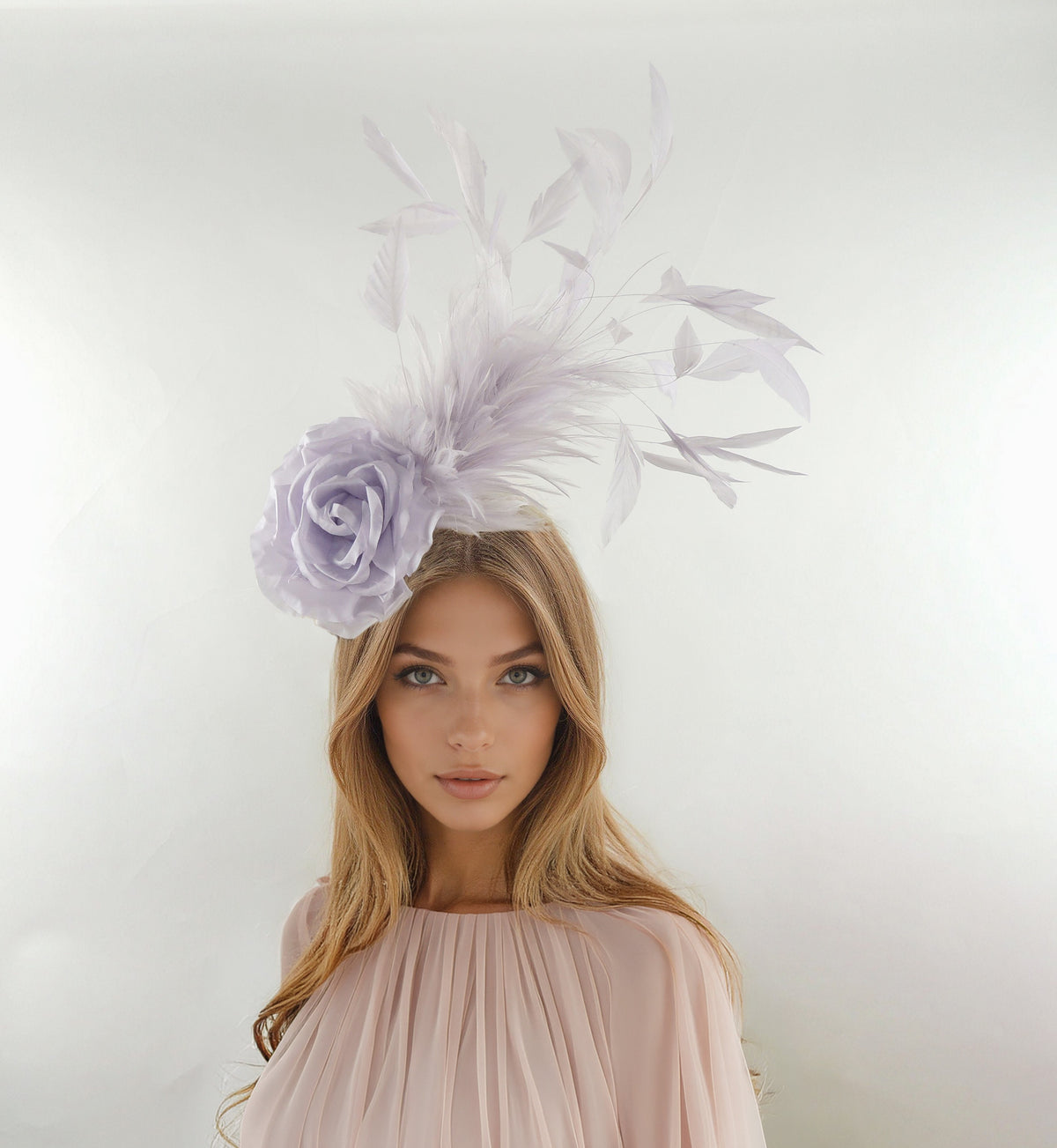 Jasmine Feather Wedding Headband Fascinator