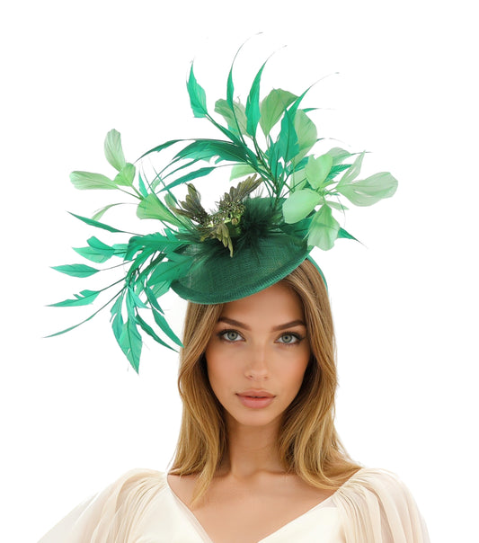 💛 Holly – Feather Fascinator Hat for Kentucky Derby, Ascot & Weddings