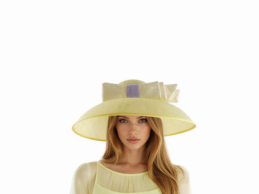 Astrid - Statement Hat With SIlk Bow For Ascot, Weddings & Luncheons