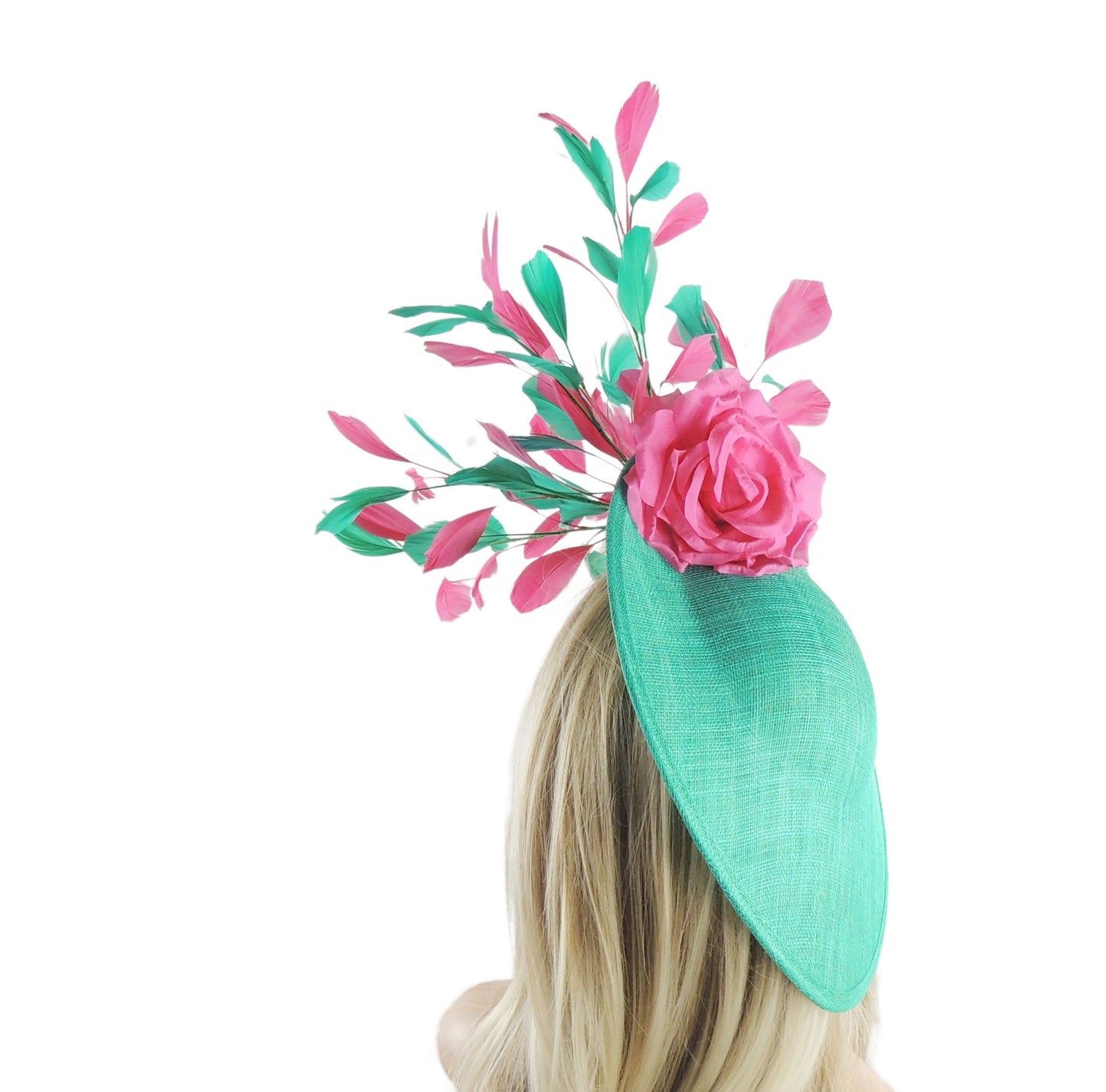 Natalie | Large Feather Statement Saucer Fascinator Hat
