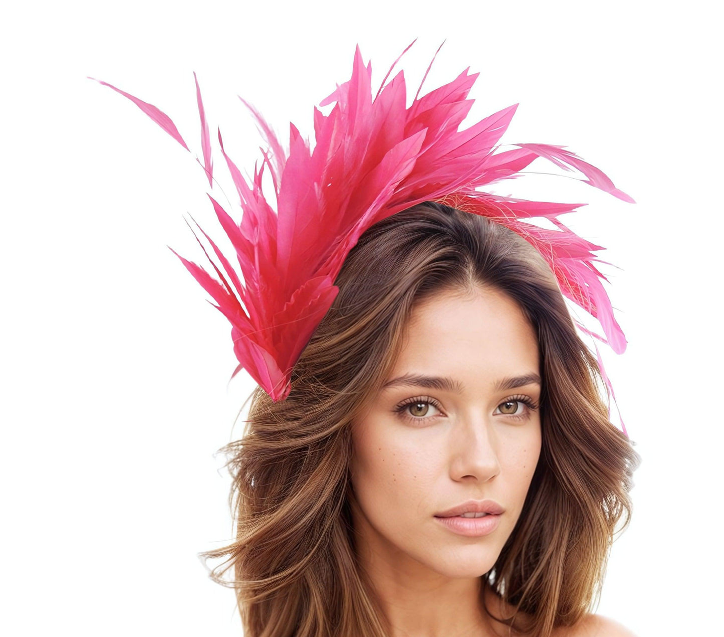 Pasha Feather Halo Crown Fascinator Hat