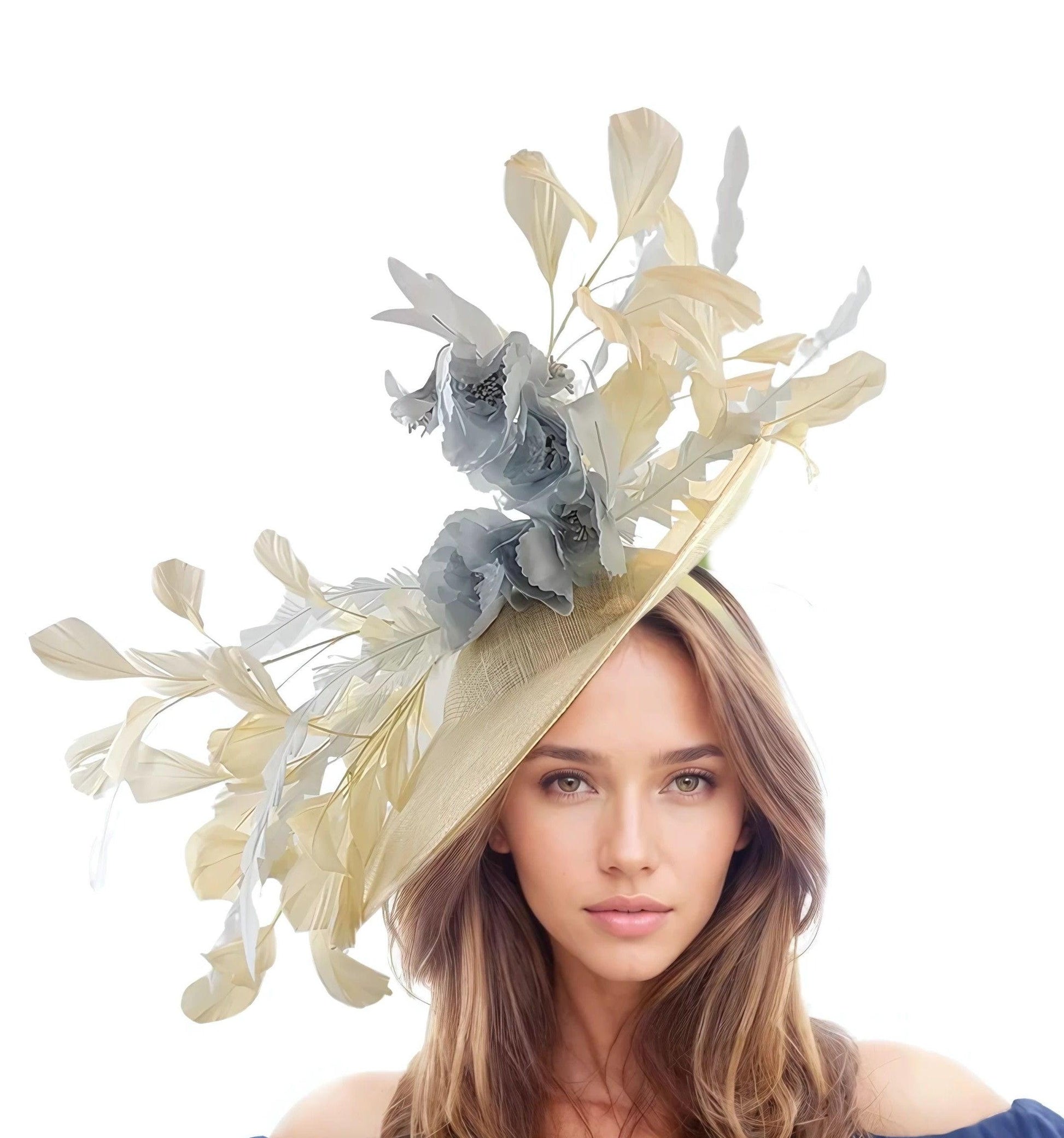Dakota Large Ascot Disc Fascinator Hat - Hats By Cressida