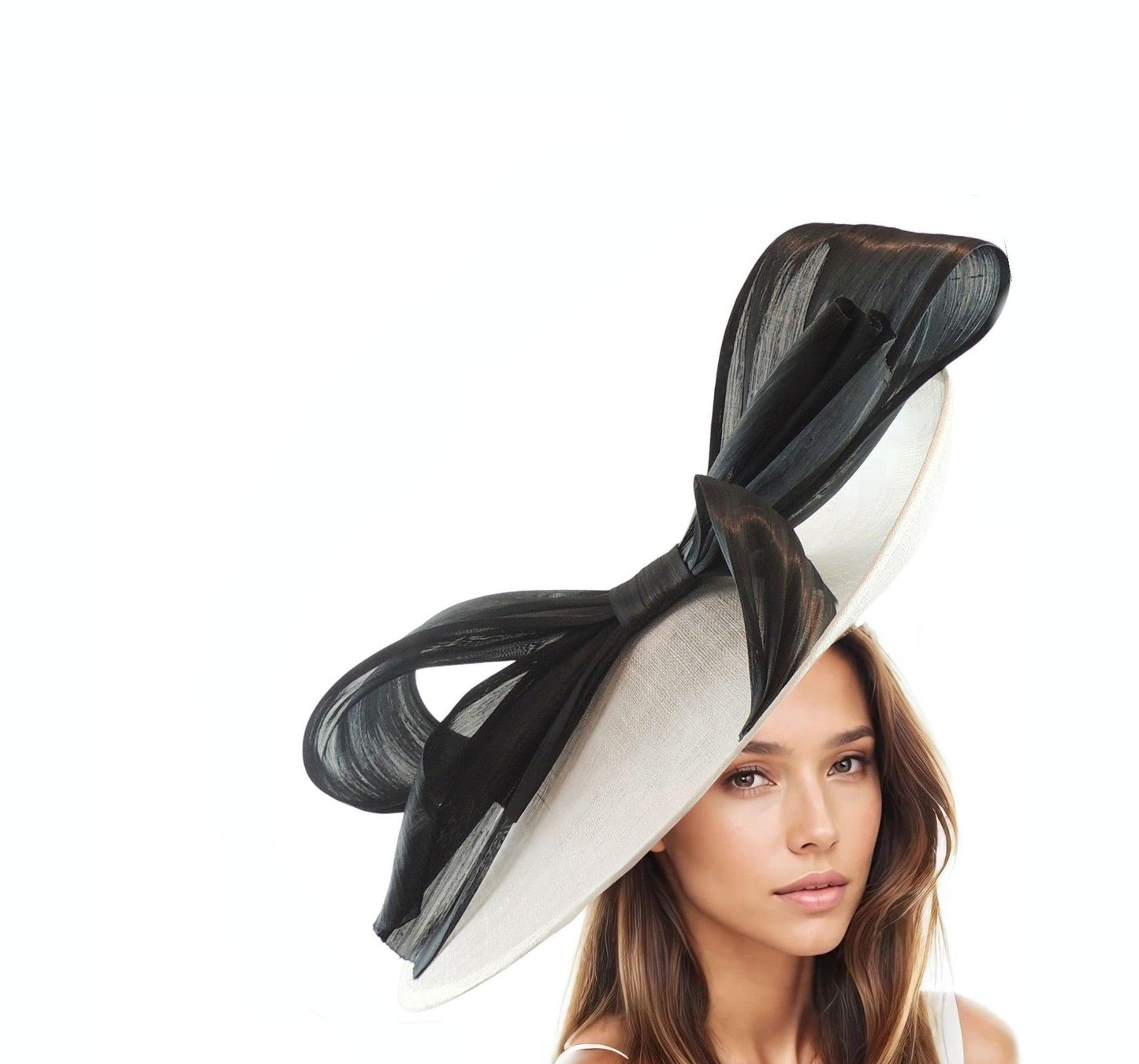 Elena Large Race Day Wedding Fascinator Hat - Hats By Cressida