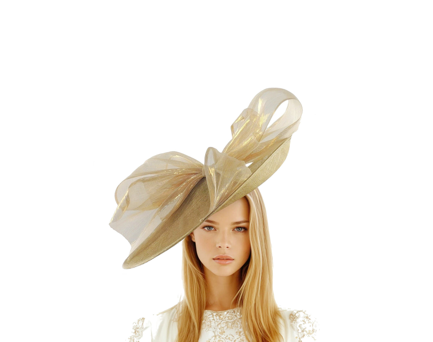 Elena Large Race Day Wedding Fascinator Hat - Hats By Cressida