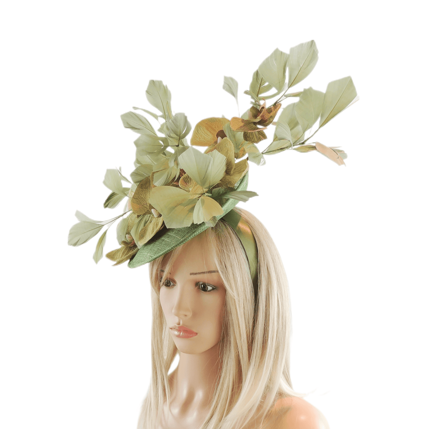 Emersyn Large Feather Ascot Race Day Disc Fascinator Hat - Hats By Cressida