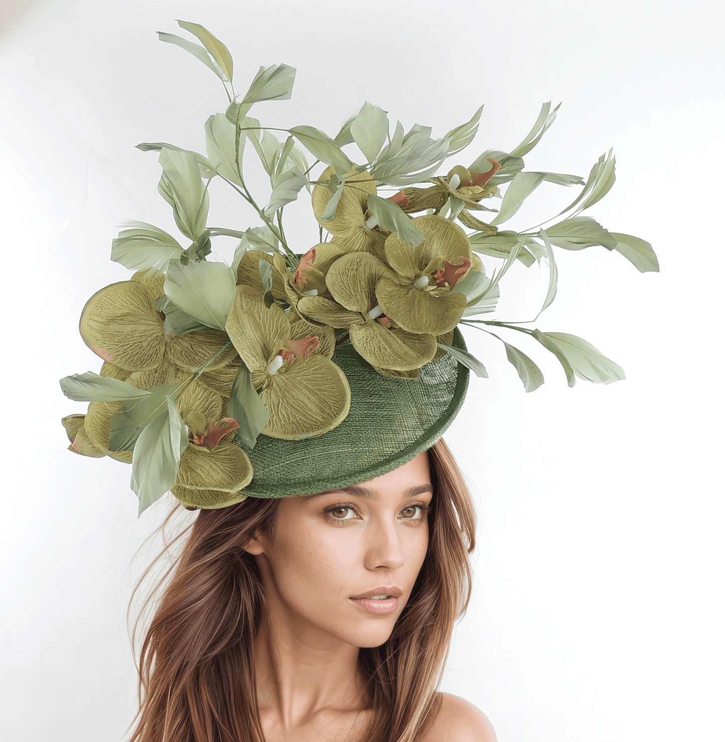 Emersyn Large Feather Ascot Race Day Disc Fascinator Hat - Hats By Cressida