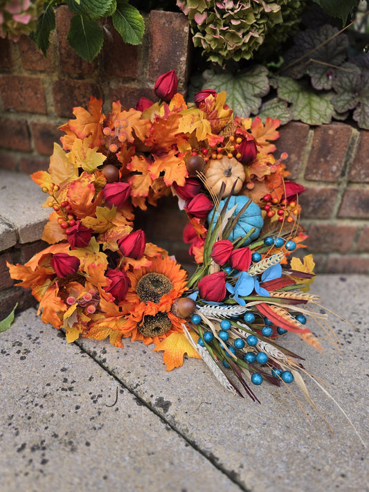 Fall Wreath, Fall Wreaths, Fall Wreath for Front Door, Fall Door Wreath, Fall Door Wreaths, Front Door Fall Wreath, Autumn wreath, Harvest - Hats By Cressida