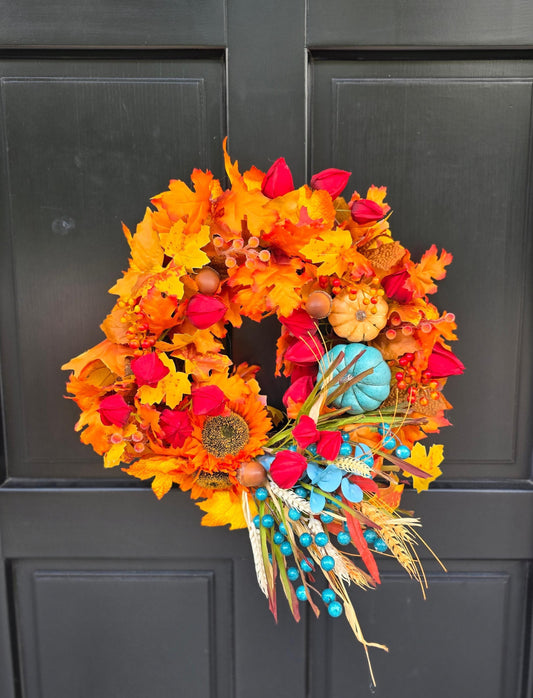 Fall Wreath, Fall Wreaths, Fall Wreath for Front Door, Fall Door Wreath, Fall Door Wreaths, Front Door Fall Wreath, Autumn wreath, Harvest - Hats By Cressida