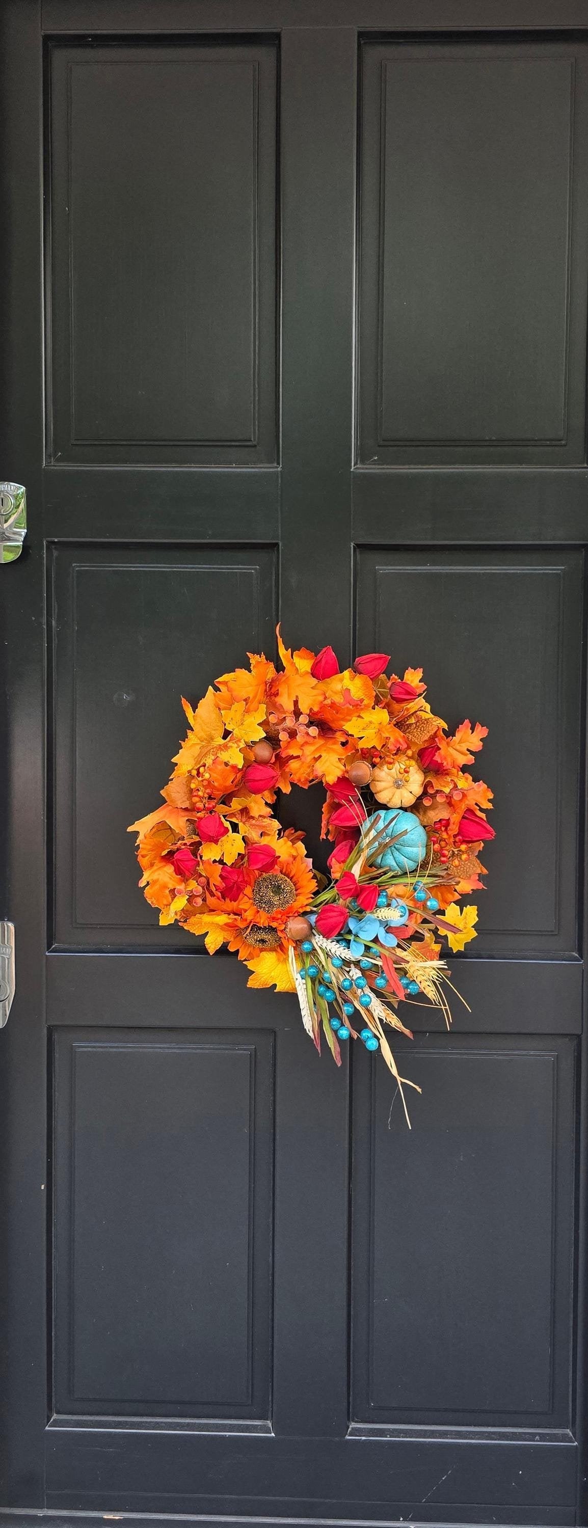 Fall Wreath, Fall Wreaths, Fall Wreath for Front Door, Fall Door Wreath, Fall Door Wreaths, Front Door Fall Wreath, Autumn wreath, Harvest - Hats By Cressida