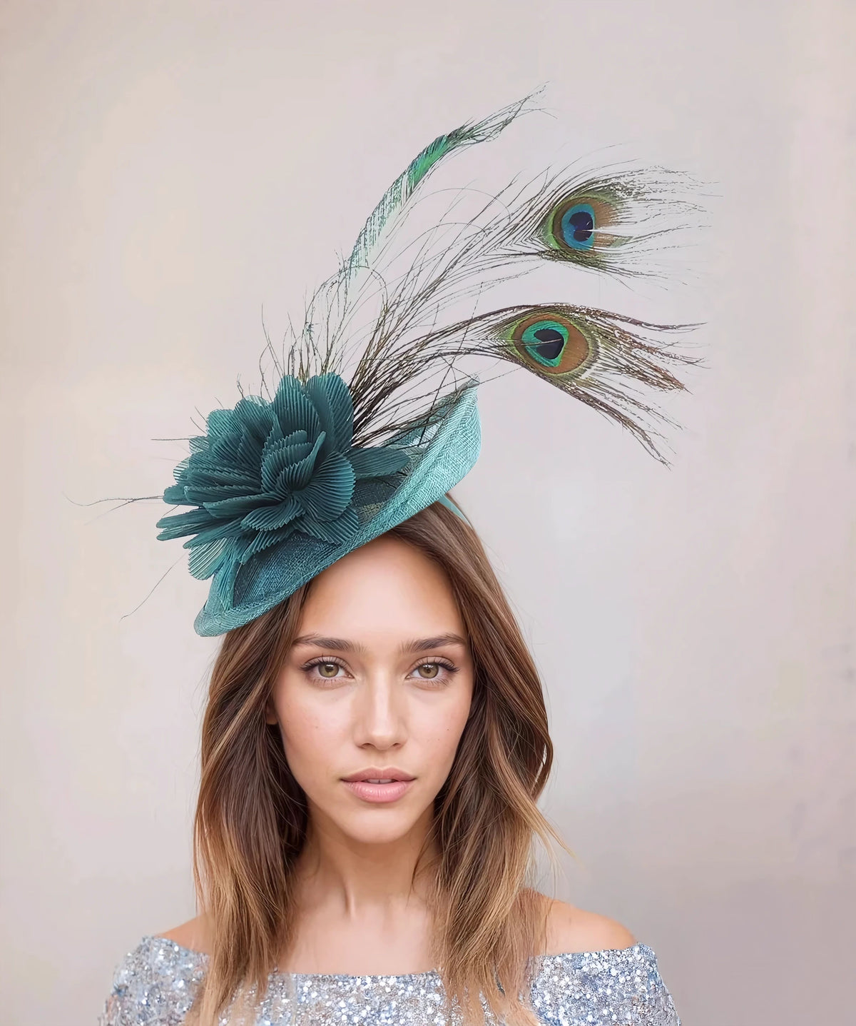 Peacock Feather Fascinator A Commission for a Beautiful Peacock Feather Fascinator for  main image 3