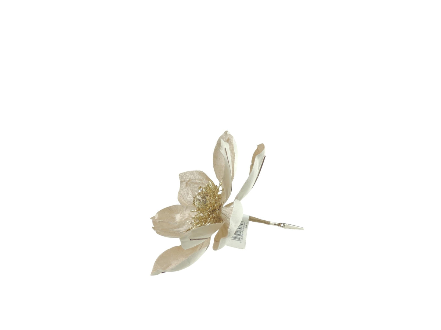 Glamour Girlz Set of 3 Nude Gold Velvet Sequin Flower Christmas Tree Floral Pick Stem Ornament Xmas Decor Garland Wreath Decoration Accent Holiday Arrangement - Hats By Cressida