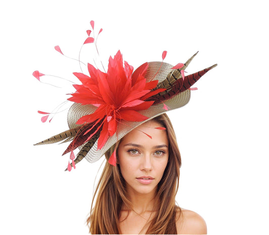 Harper Tea Party Feather Fascinator - Hats By Cressida