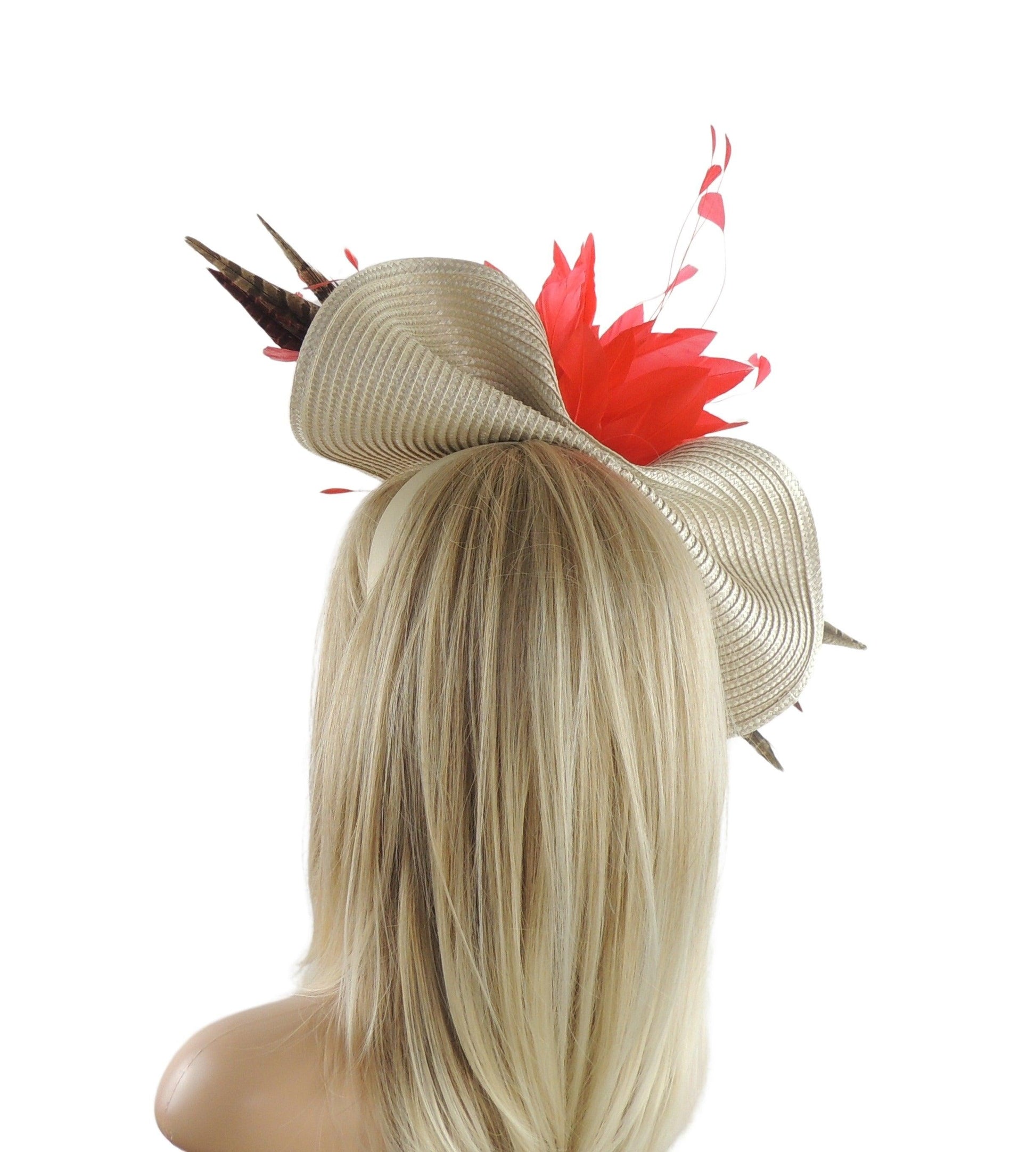 Harper Tea Party Feather Fascinator - Hats By Cressida