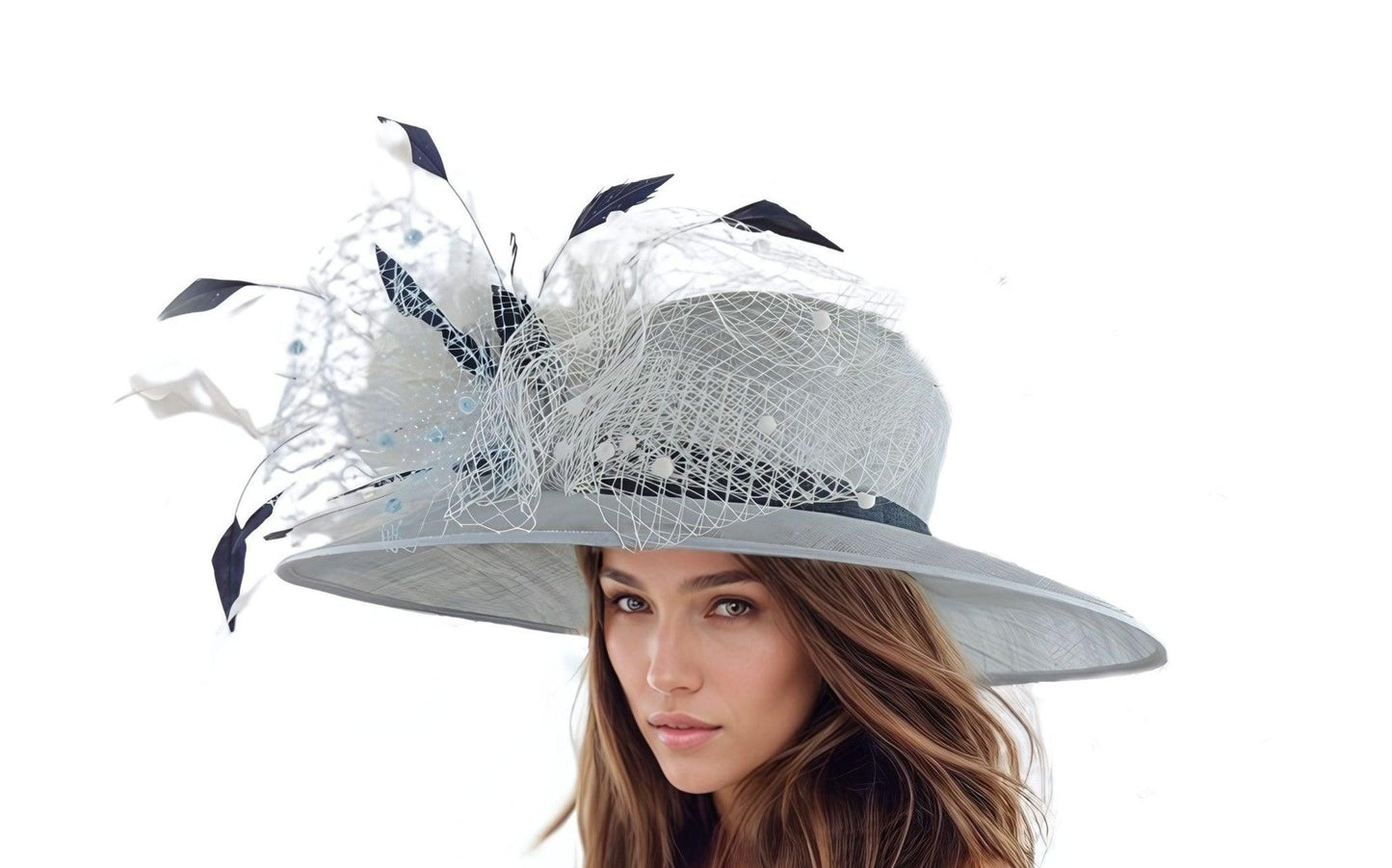Helena Wide Brimmed Ascot & Kentucky Derby Hat - Hats By Cressida