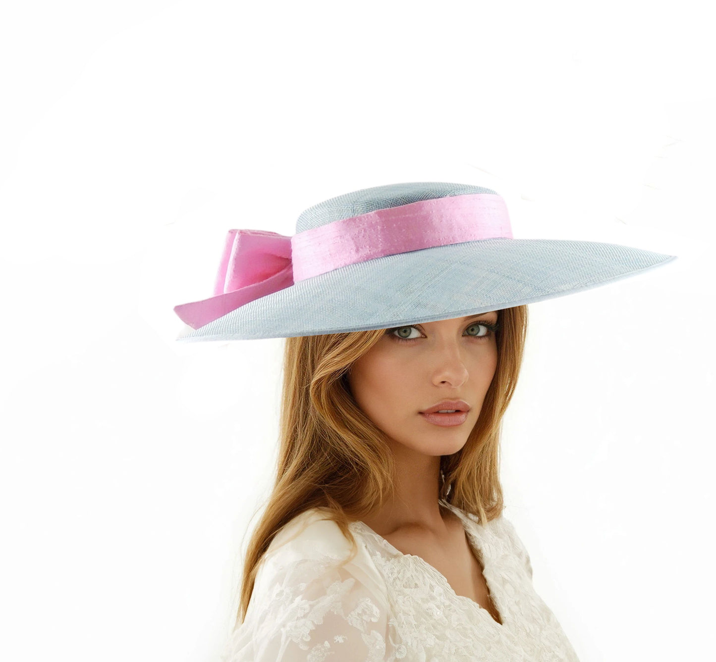 Ingrid - Statement Boater Hat – Kentucky Derby, Royal Ascot - Hats By Cressida