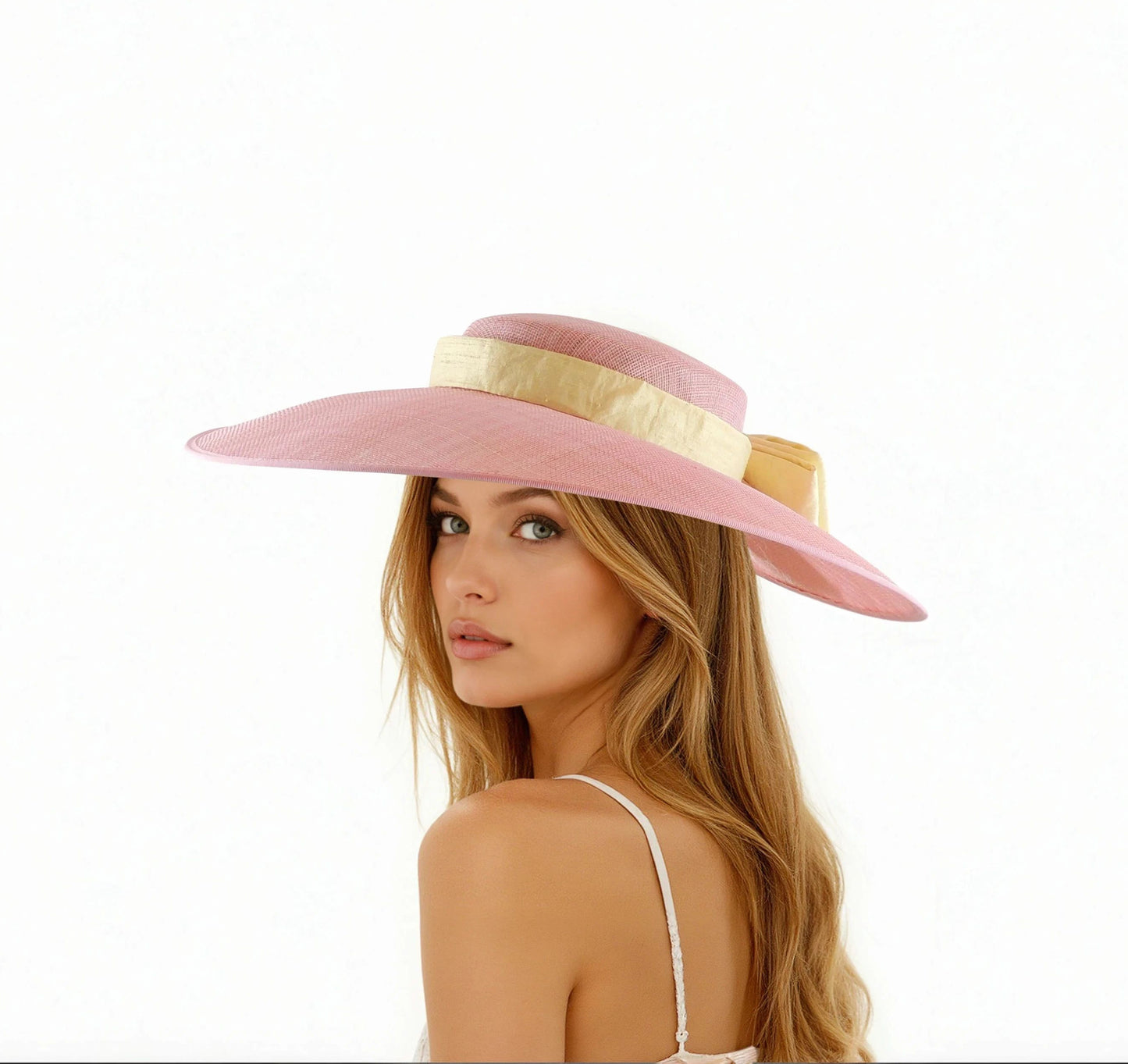 Ingrid - Statement Boater Hat – Kentucky Derby, Royal Ascot - Hats By Cressida
