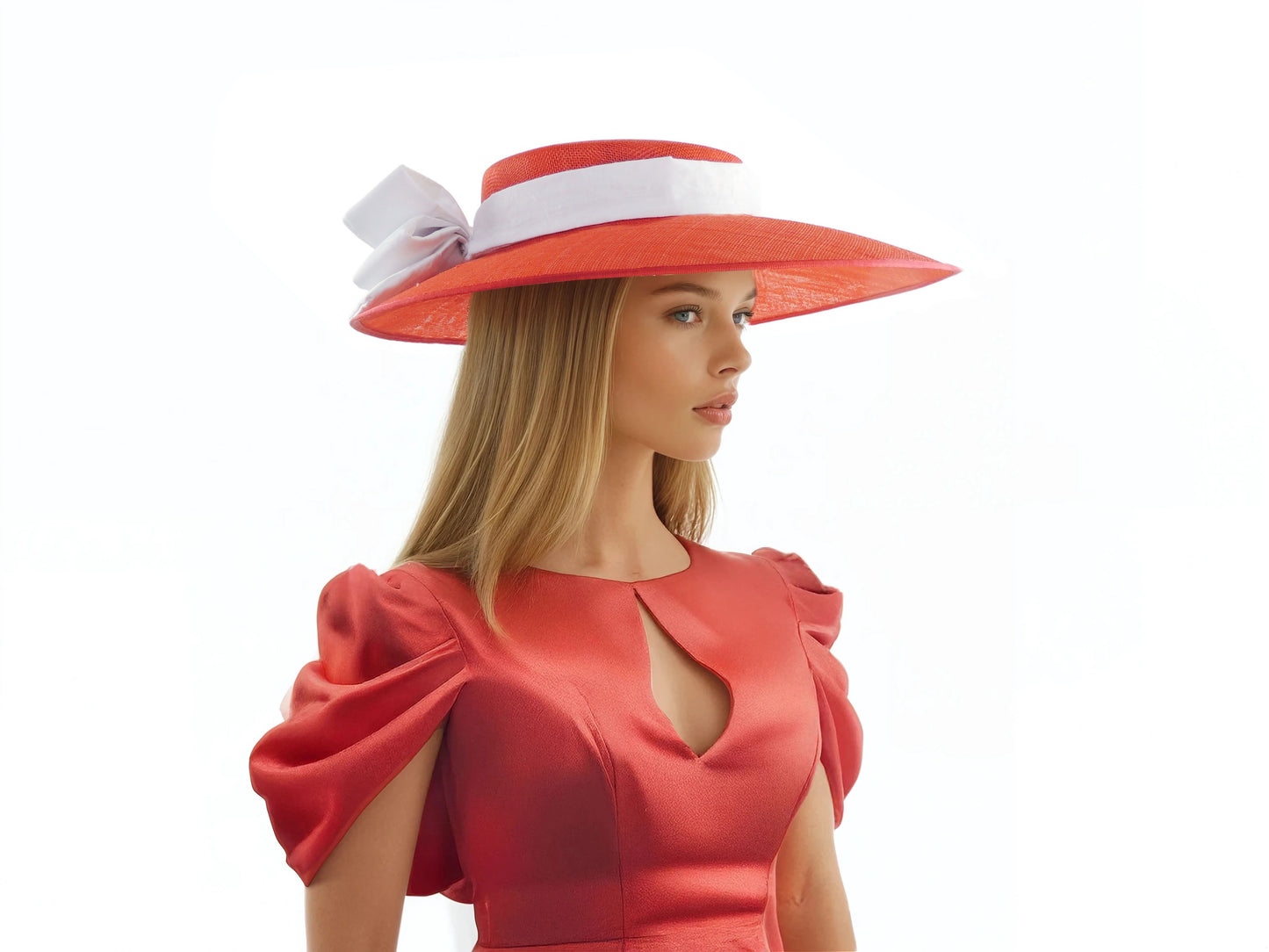 Ingrid - Statement Boater Hat – Kentucky Derby, Royal Ascot - Hats By Cressida