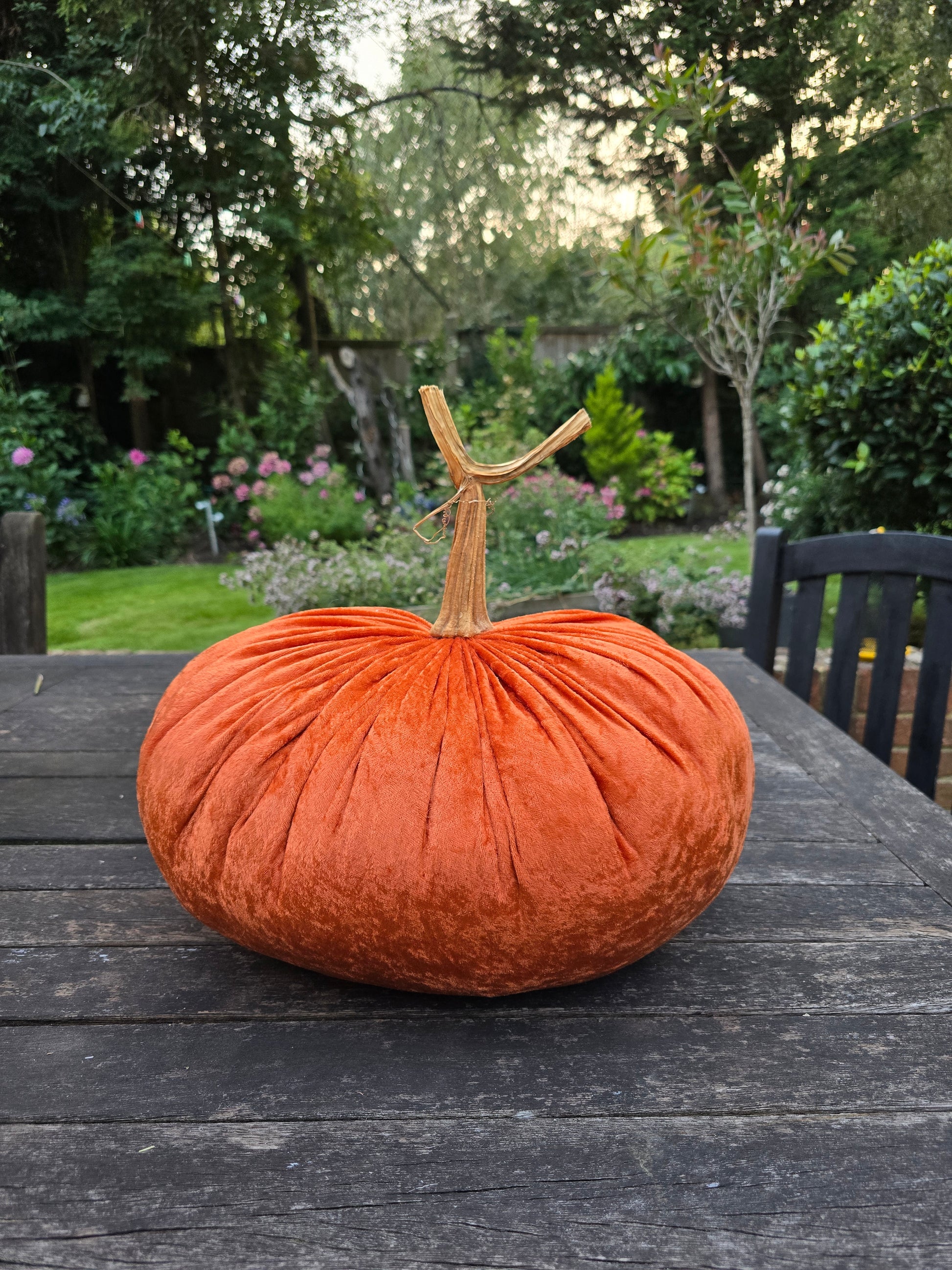 Jumbo XXL Classic Velvet Pumpkin with Real Stem - Hats By Cressida