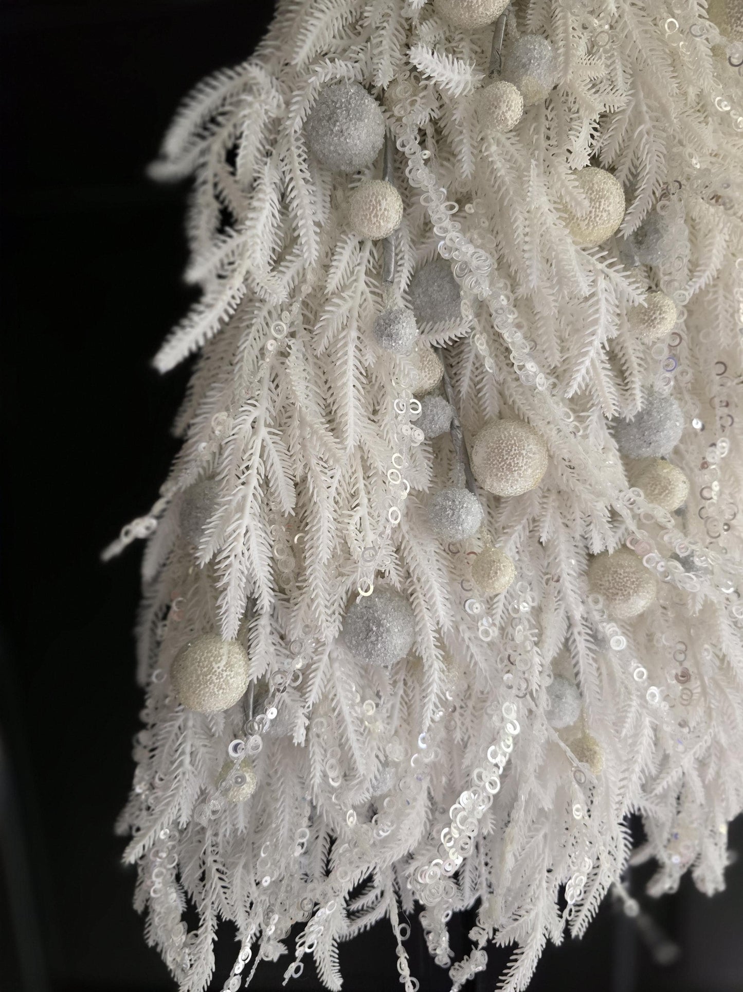 Large Luxury Christmas Tree Wreath Elegant Front Door Home Decorations White Xmas Winter Mantle Decor Porch Holiday Swag Designer Unique - Hats By Cressida