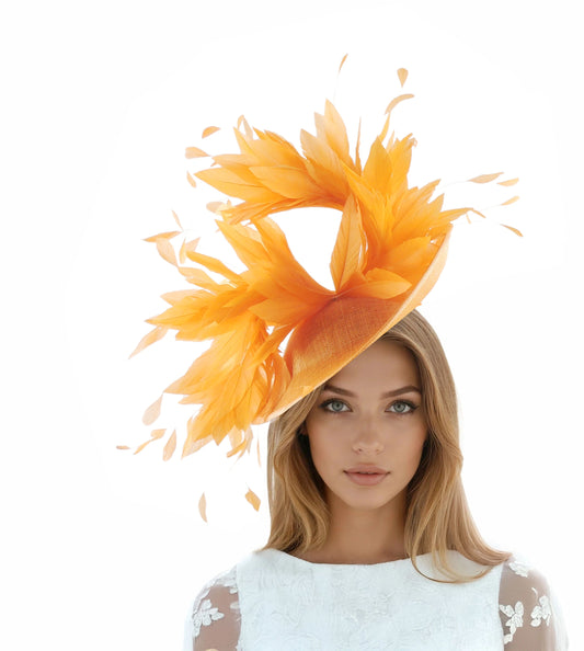 Mieke Feather Ascot Fascinator Hat - Hats By Cressida