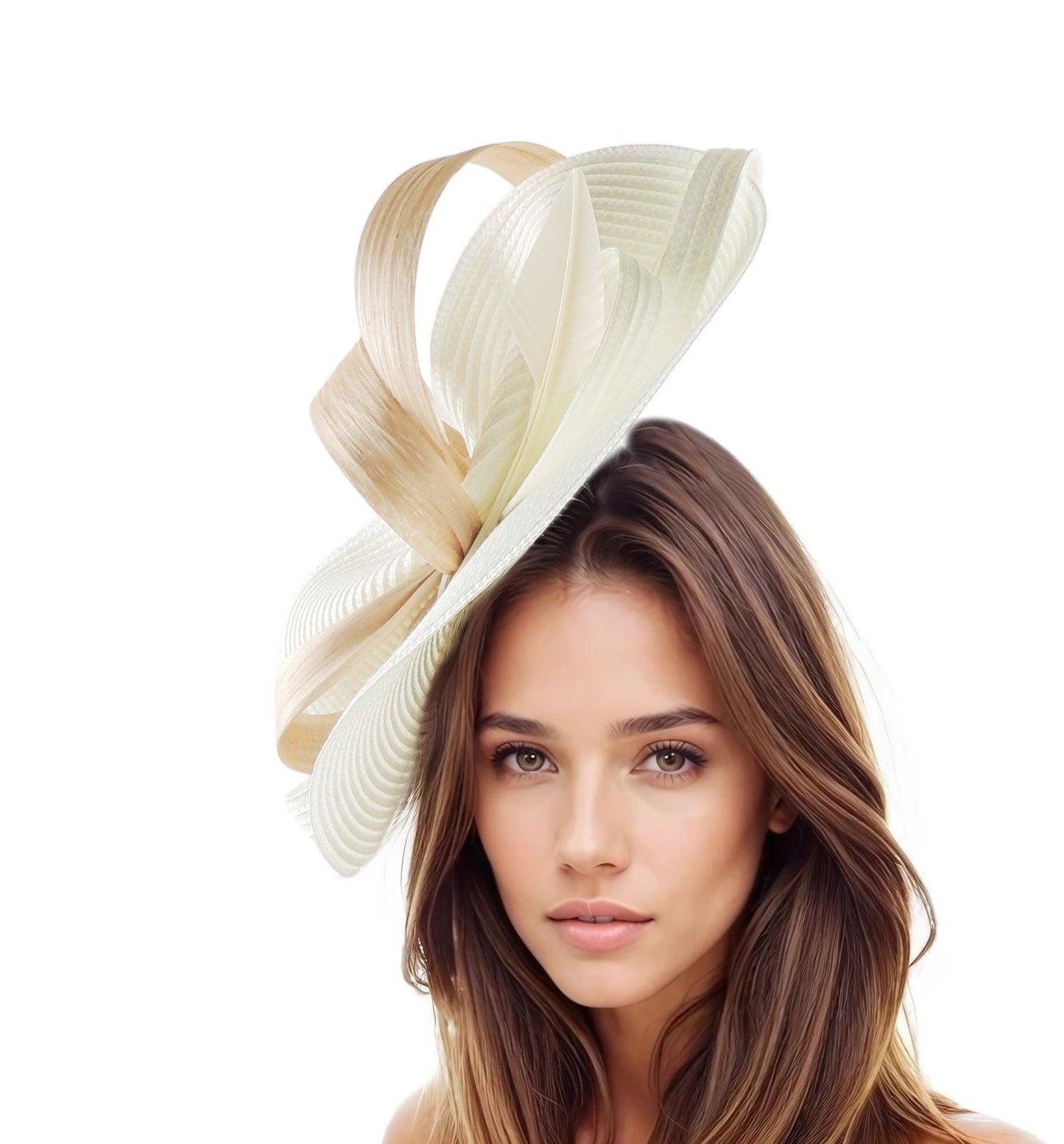 Millie Bow & Feather Fascinator Hat WIth Headband - Hats By Cressida
