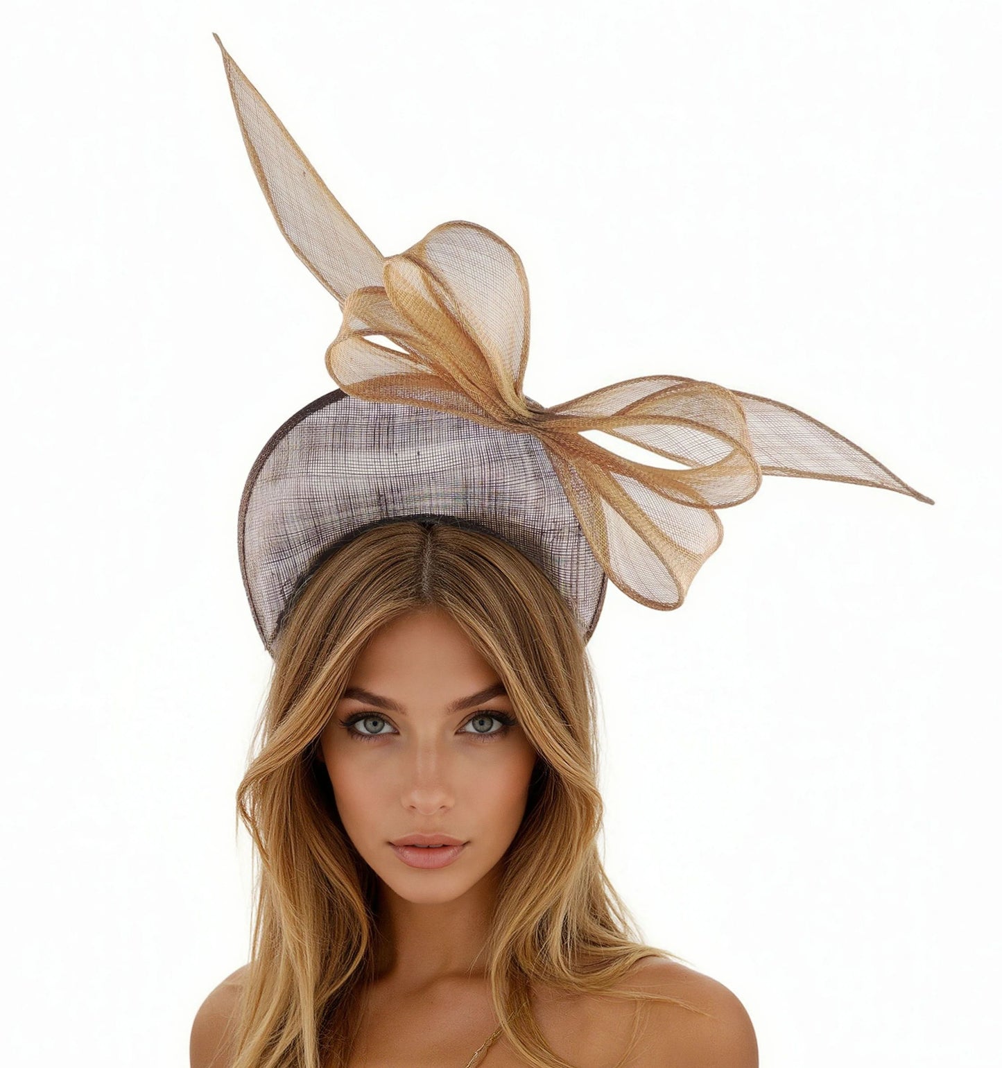 Nora Large Bow Wedding Race Day Halo Crown Fascinator - Hats By Cressida