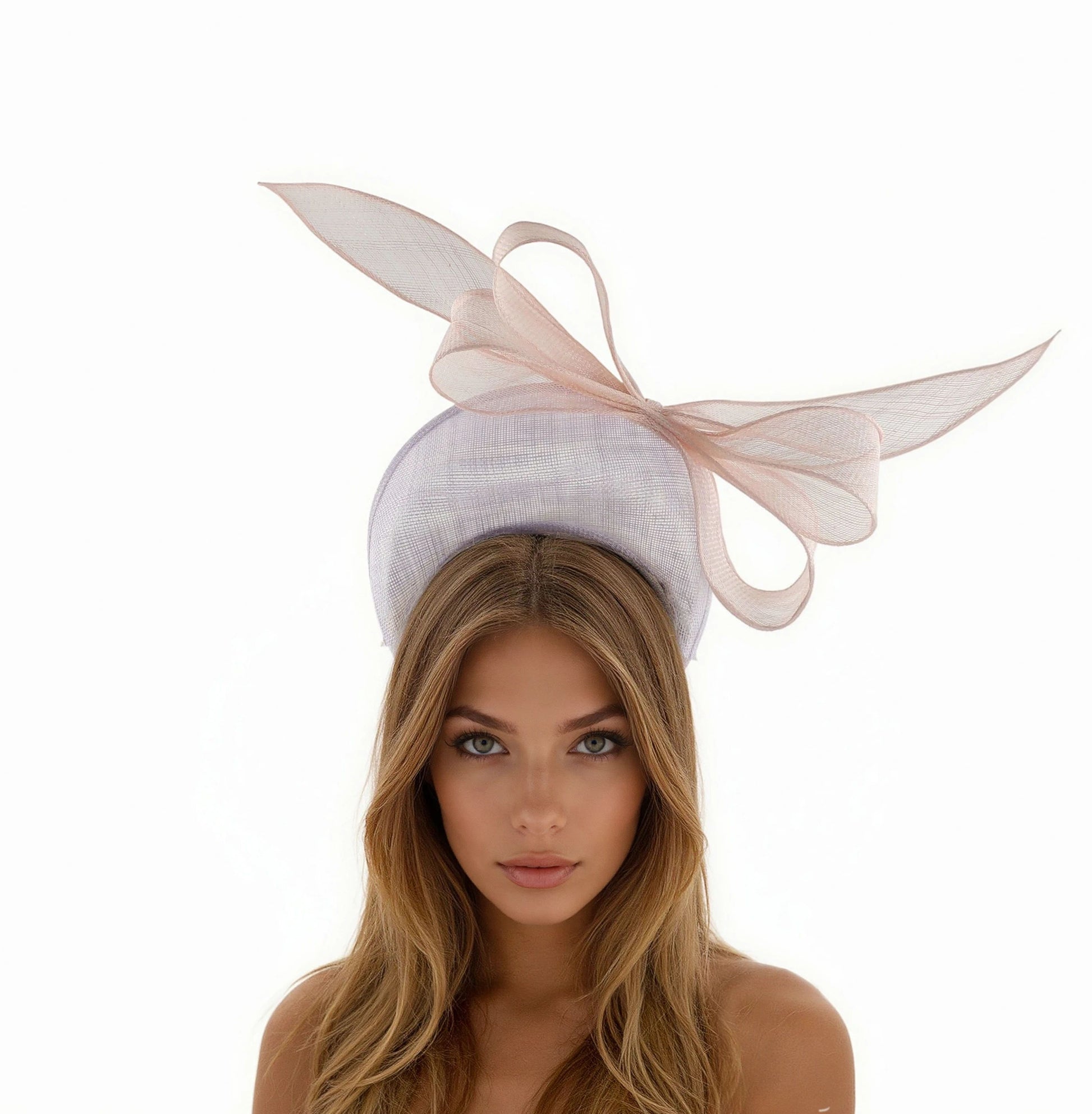 Nora Large Bow Wedding Race Day Halo Crown Fascinator - Hats By Cressida