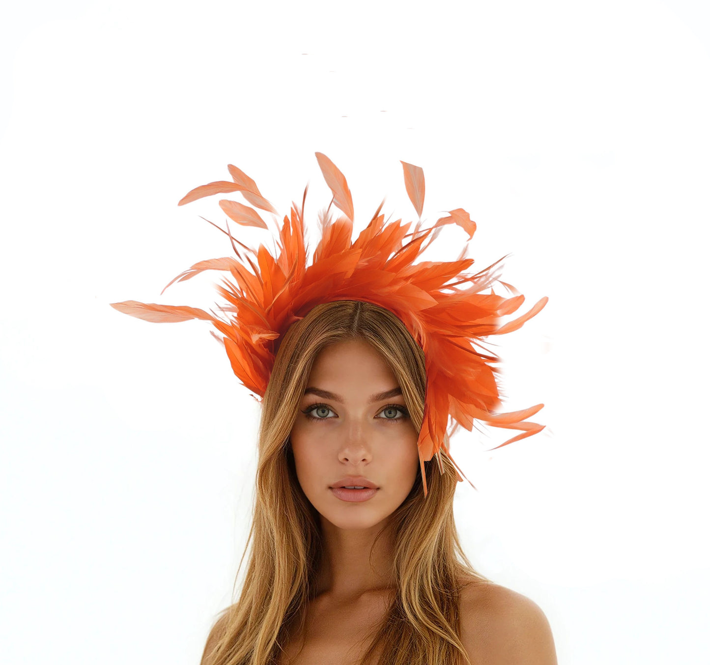 Pasha Feather Halo Crown Fascinator Hat - Hats By Cressida