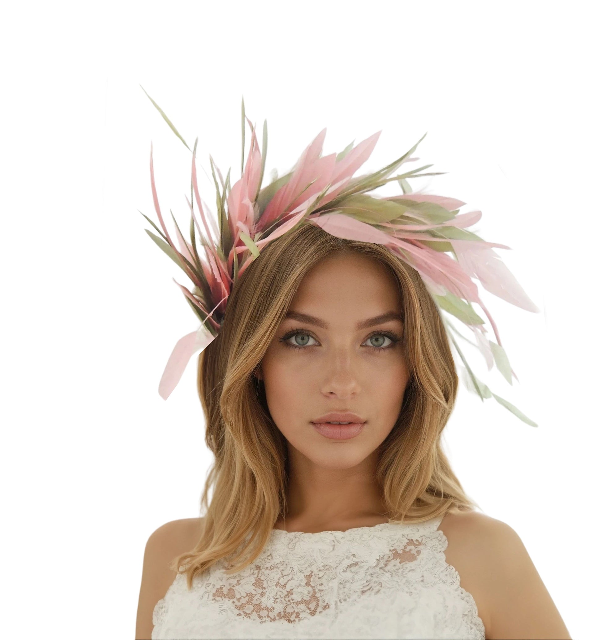 Pasha Feather Halo Crown Fascinator Hat - Hats By Cressida