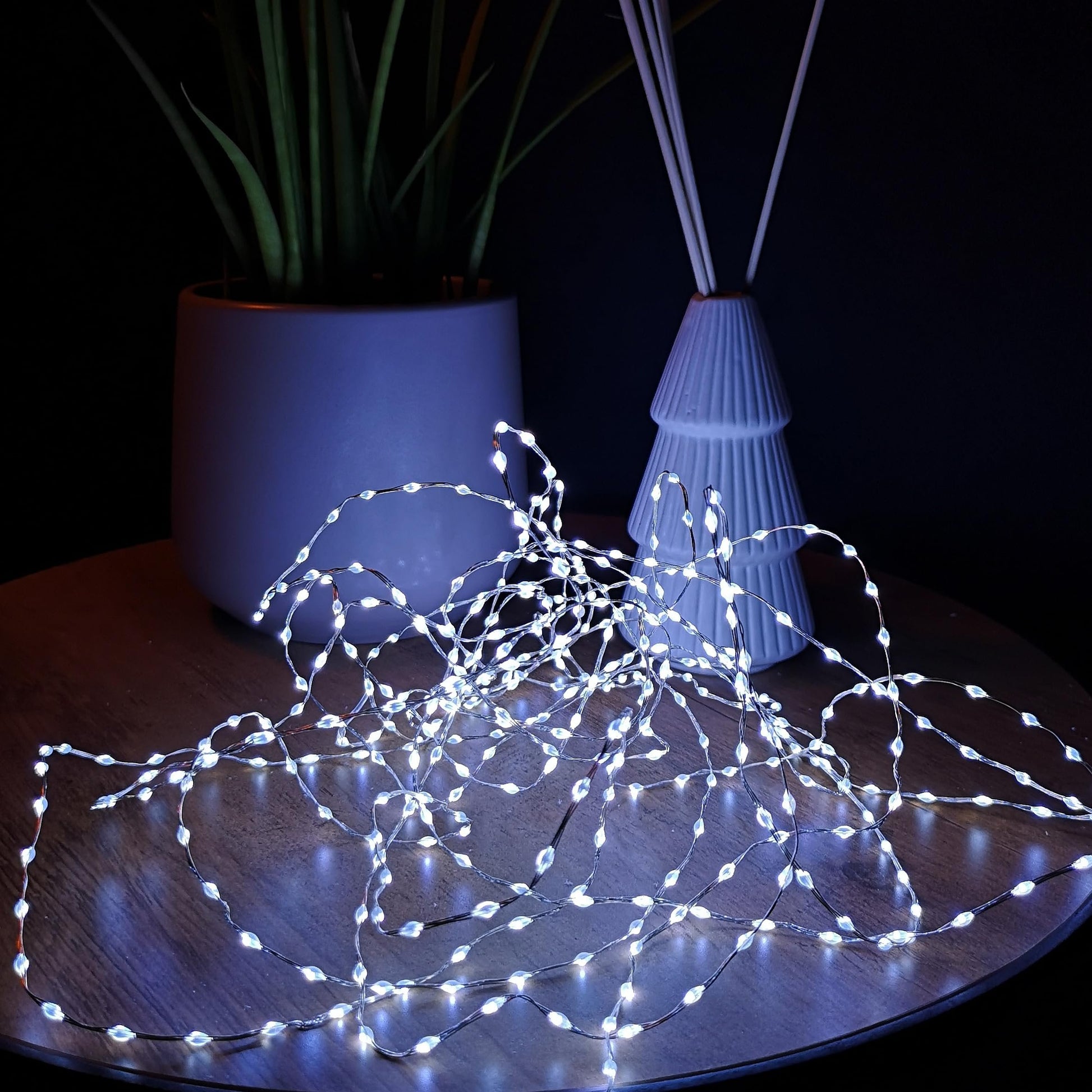 Premier 12.8m Compact MicroBrights Christmas Lights with 800 LEDs in White - Hats By Cressida
