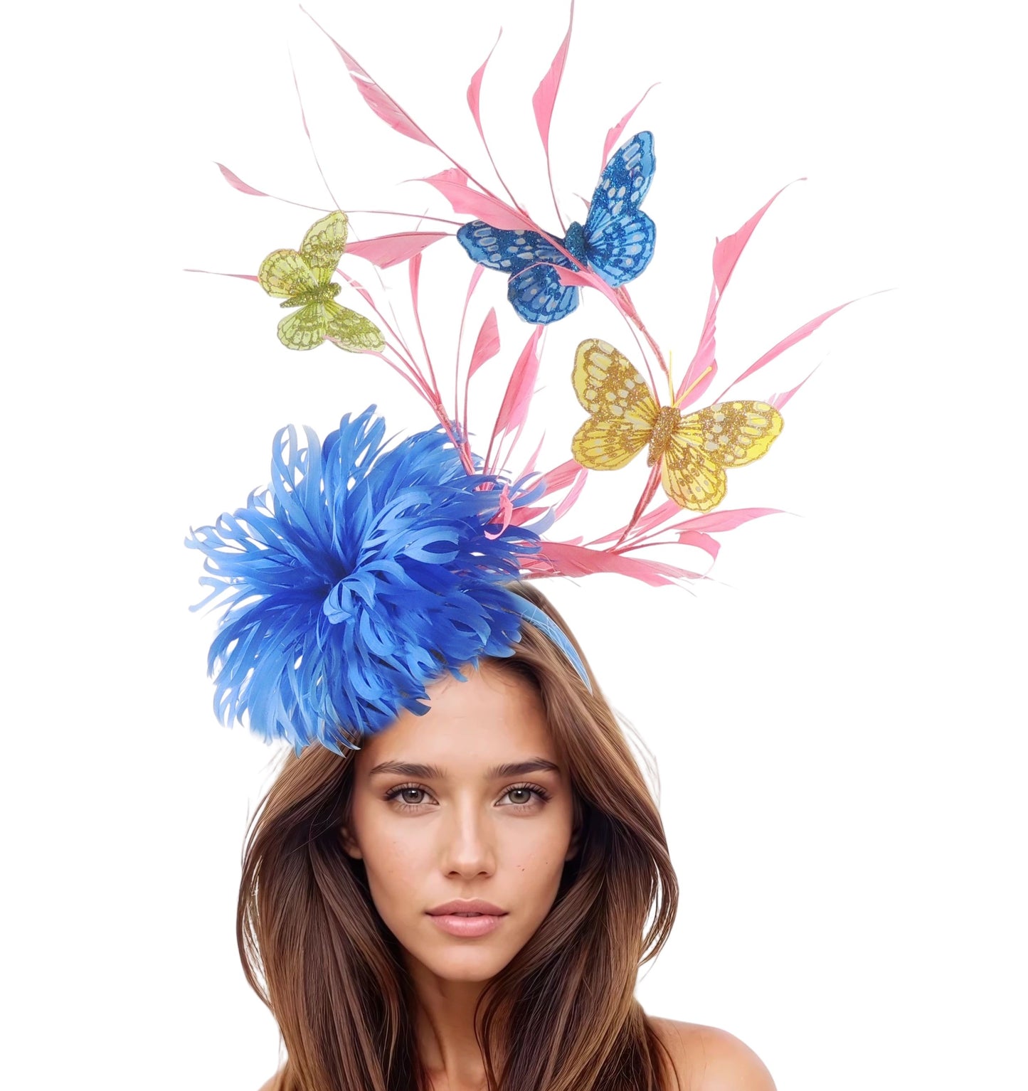 Stella Feather Wedding Formal Ocassion Fsacinator Headband - Hats By Cressida