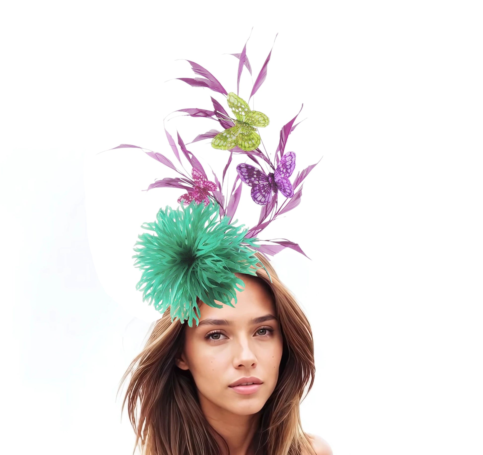 Stella Feather Wedding Formal Ocassion Fsacinator Headband - Hats By Cressida