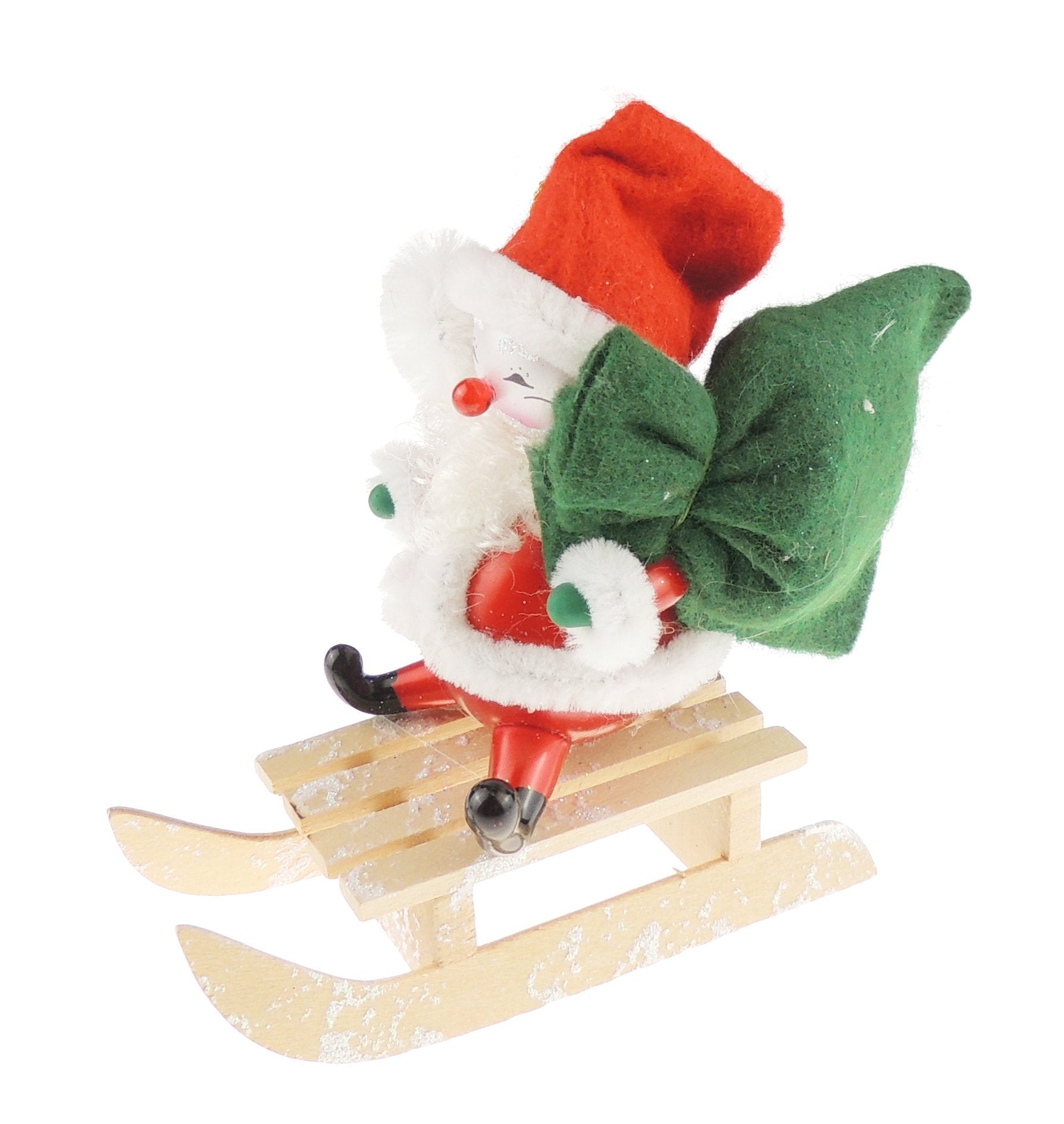 Stunning Italian Luxury Hand Blown Glass Traditional Keepsake Decoration Decorative Christmas Tree Ornament Bauble Winter Novelty Stuff Garland Present Figurine Santa Snowman Sleigh Bag - Hats By Cressida
