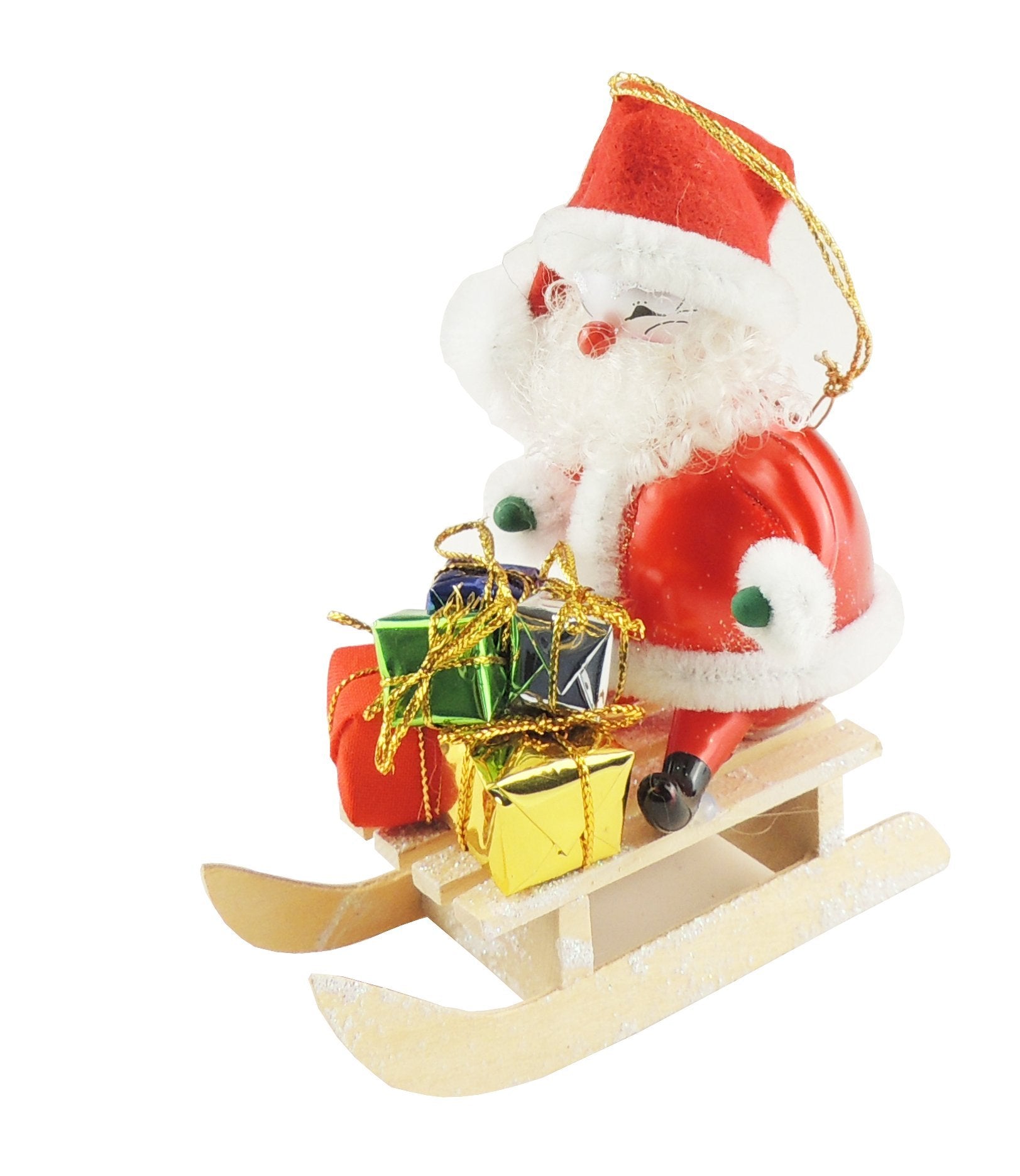 Stunning Italian Luxury Hand Blown Glass Traditional Keepsake Decoration Decorative Christmas Tree Ornament Bauble Winter Novelty Stuff Garland Present Figurine Santa Snowman Sleigh Present - Hats By Cressida