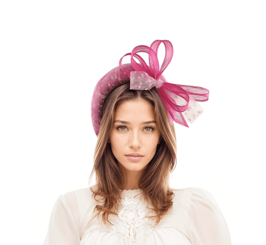 Teegan Extra Wide Padded Alice Band With Polka Dot Bow - Hats By Cressida