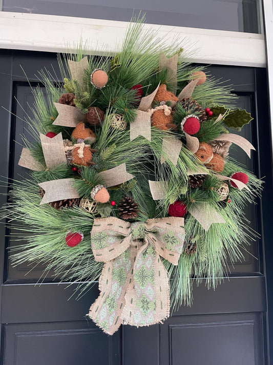 Traditional Wreath, Farmhouse Wreath, Green Wreath, Luxury Christmas Wreath, Christmas Decor, Christmas Decoration, Home Decor, Door Wreath - Hats By Cressida