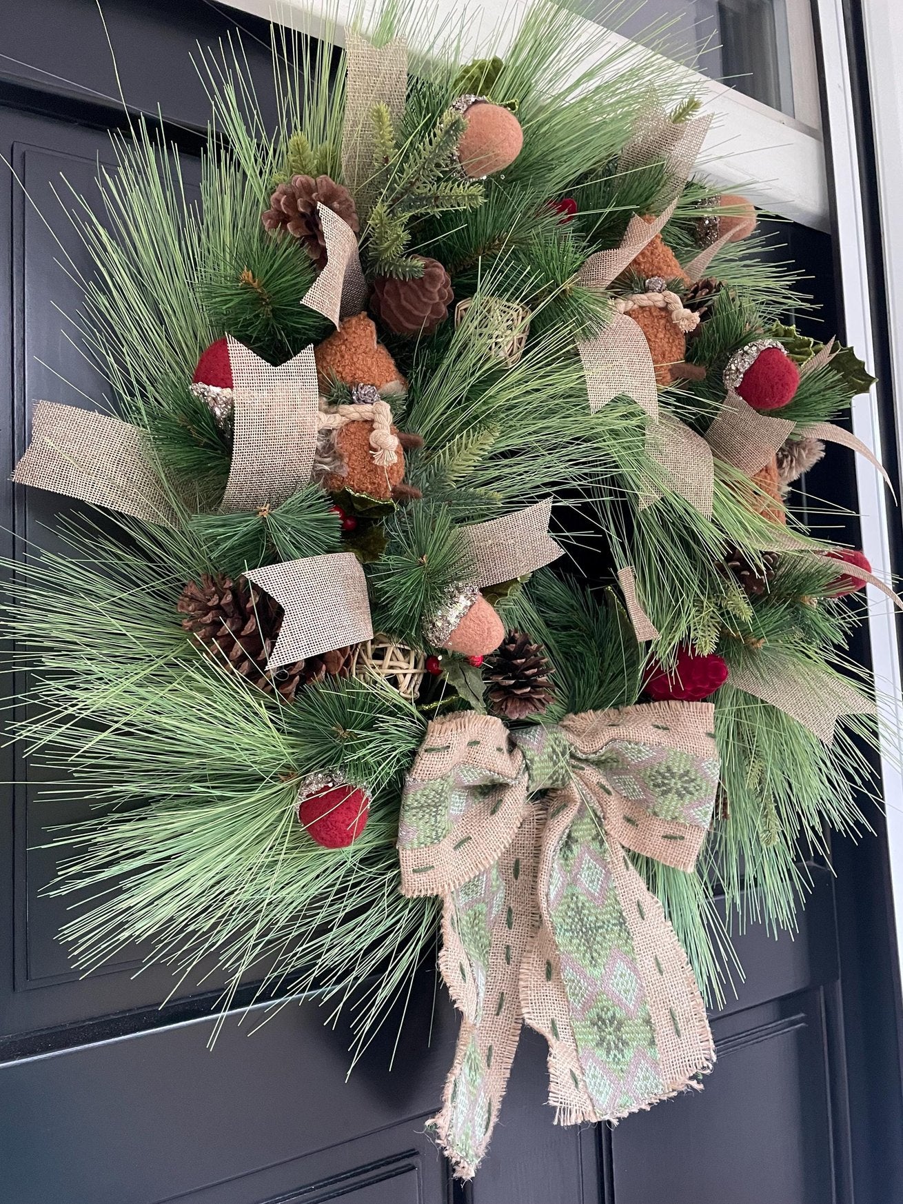 Traditional Wreath, Farmhouse Wreath, Green Wreath, Luxury Christmas Wreath, Christmas Decor, Christmas Decoration, Home Decor, Door Wreath - Hats By Cressida