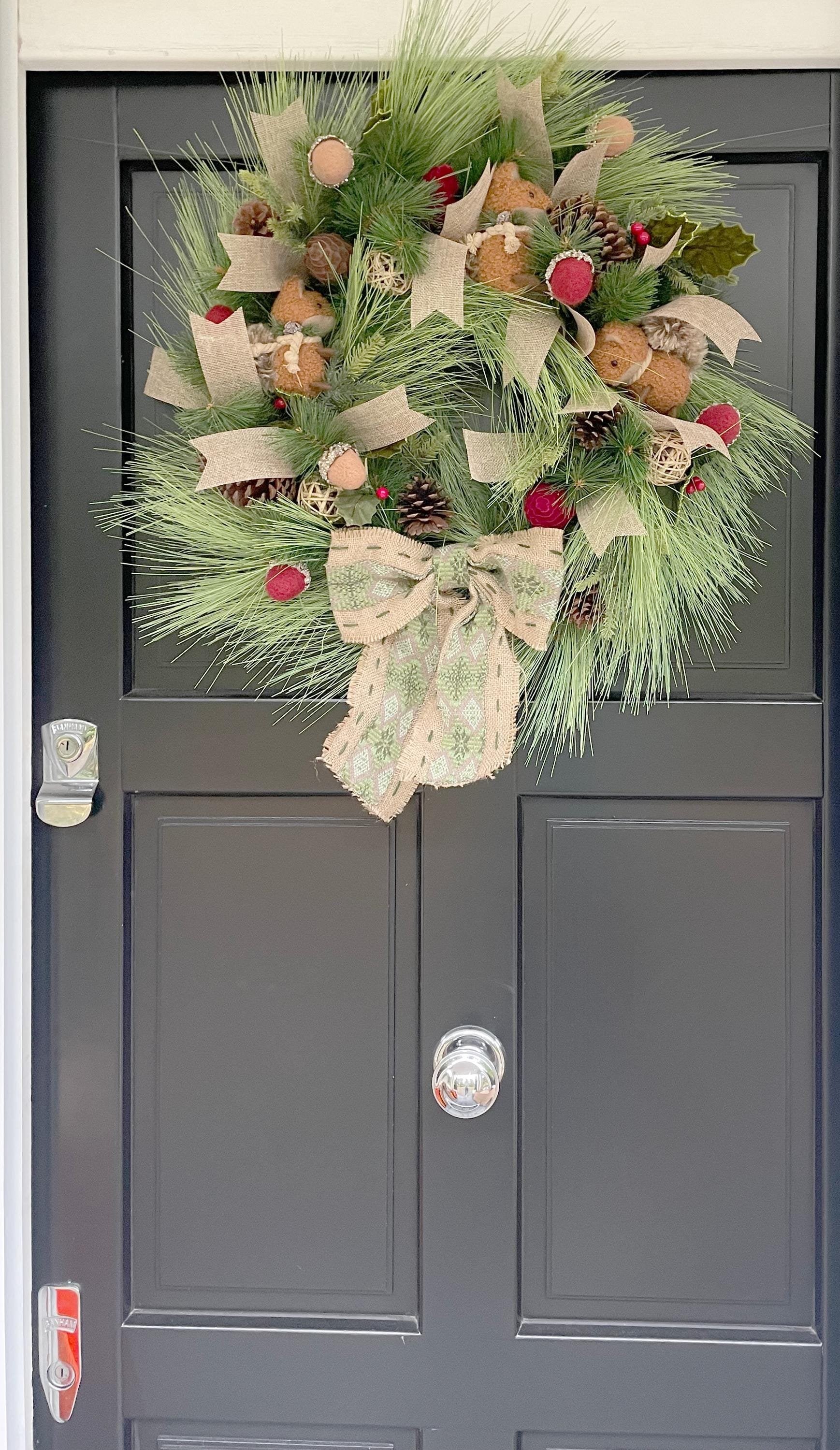 Traditional Wreath, Farmhouse Wreath, Green Wreath, Luxury Christmas Wreath, Christmas Decor, Christmas Decoration, Home Decor, Door Wreath - Hats By Cressida