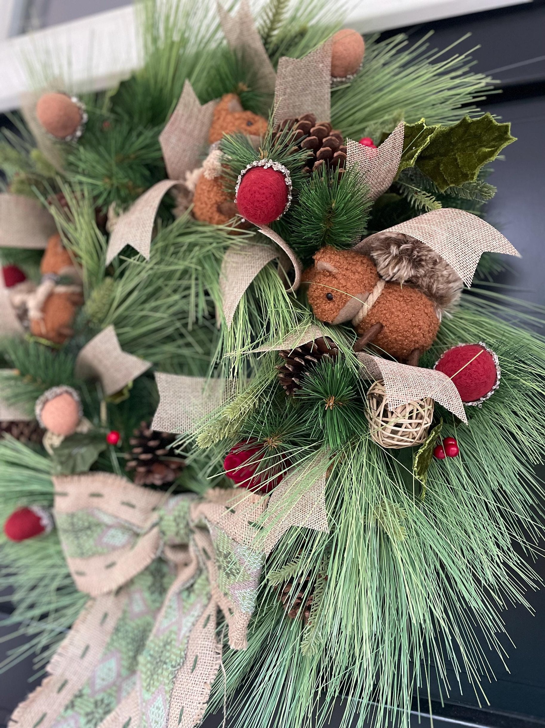 Traditional Wreath, Farmhouse Wreath, Green Wreath, Luxury Christmas Wreath, Christmas Decor, Christmas Decoration, Home Decor, Door Wreath - Hats By Cressida