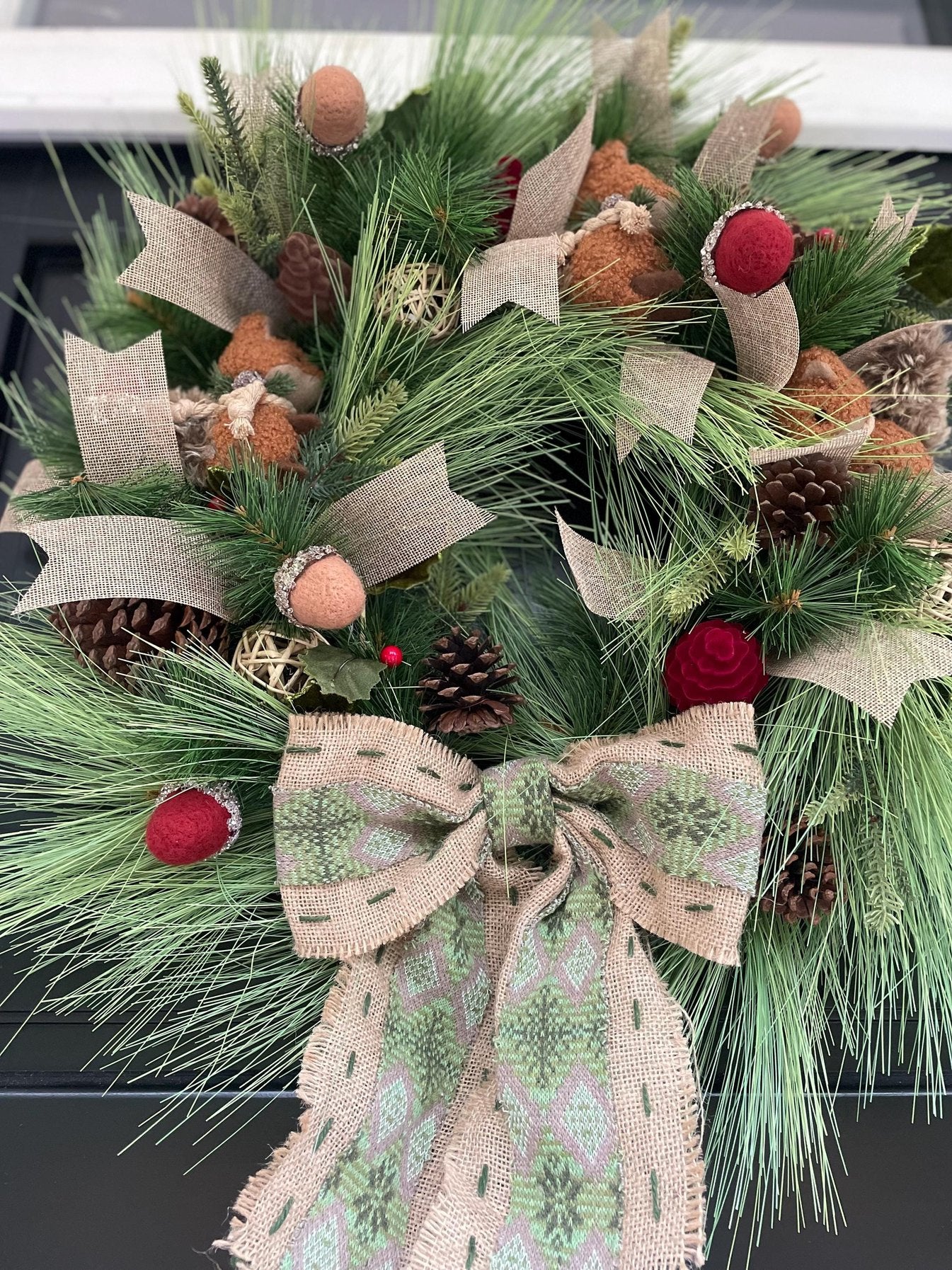 Traditional Wreath, Farmhouse Wreath, Green Wreath, Luxury Christmas Wreath, Christmas Decor, Christmas Decoration, Home Decor, Door Wreath - Hats By Cressida