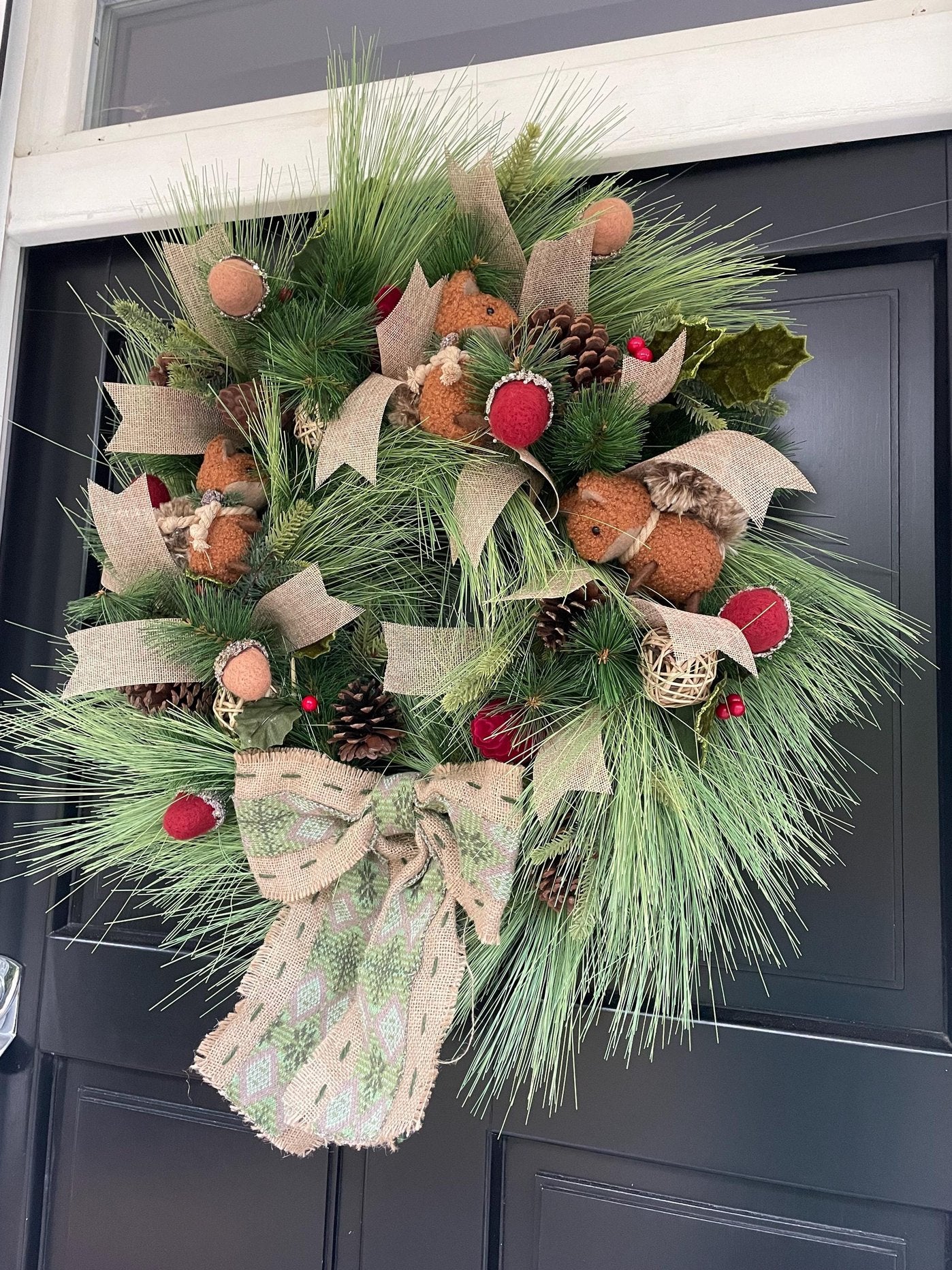 Traditional Wreath, Farmhouse Wreath, Green Wreath, Luxury Christmas Wreath, Christmas Decor, Christmas Decoration, Home Decor, Door Wreath - Hats By Cressida